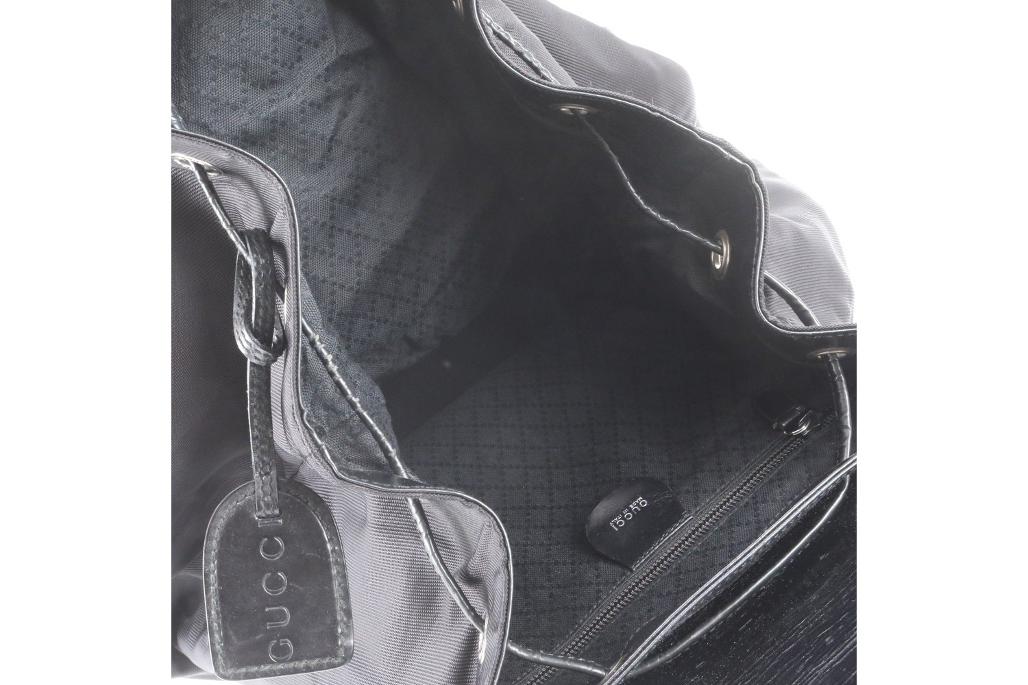 Leather Nylon Backpack — view 7