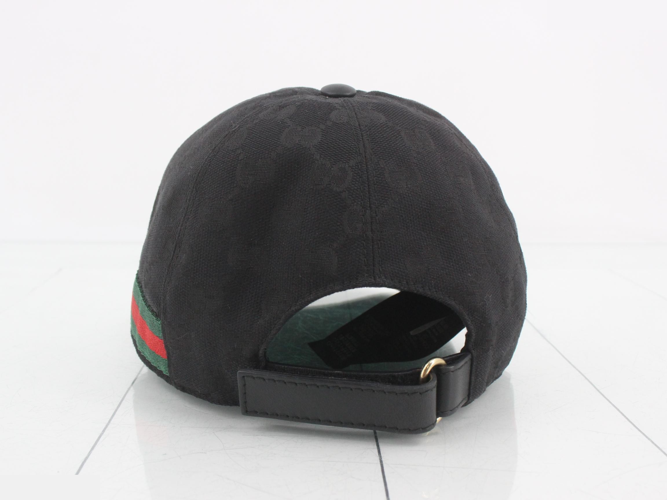 GG Canvas Baseball Cap, Black — view 2