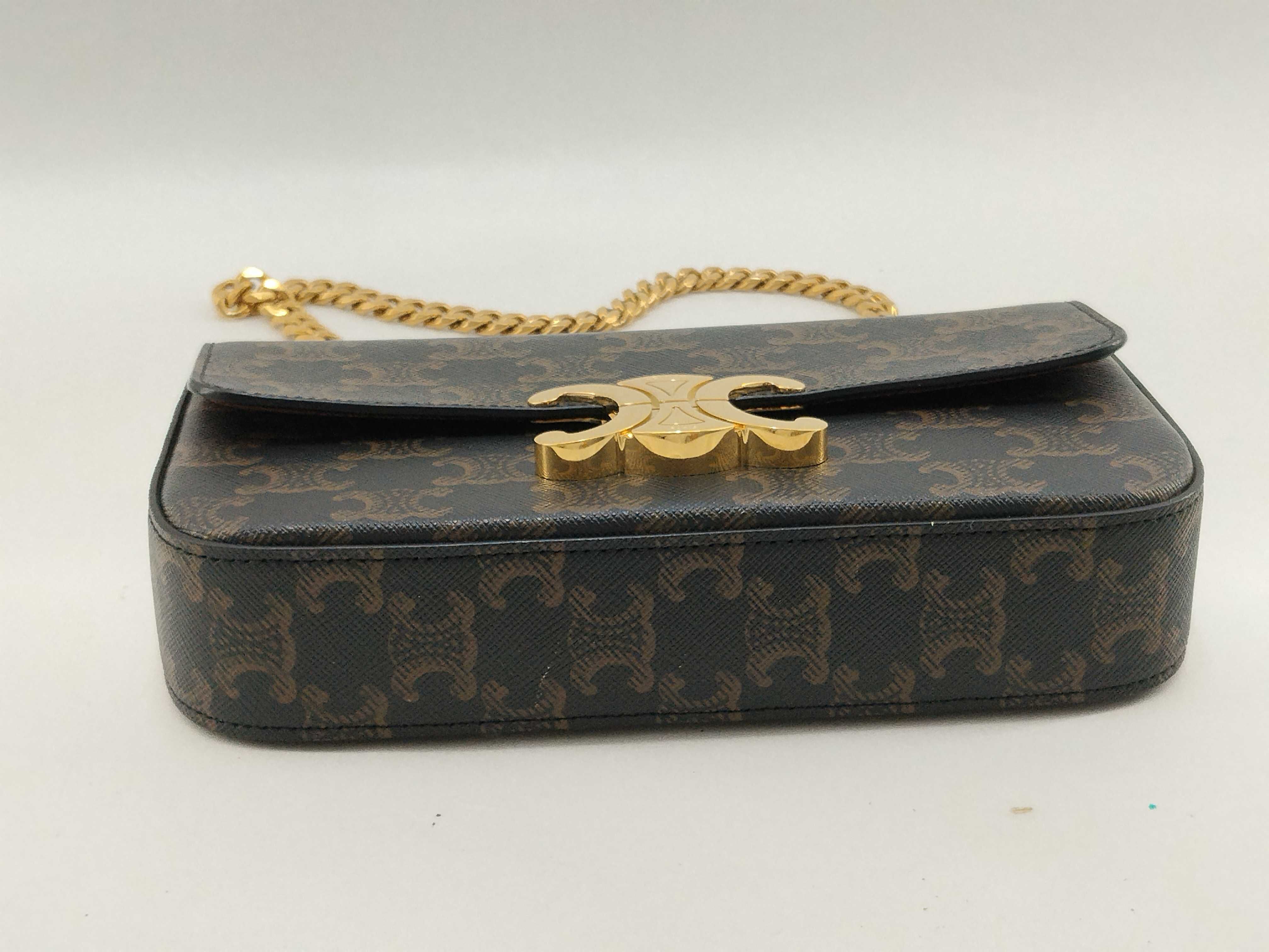 Triomphe Chain Shoulder Bag — view 3