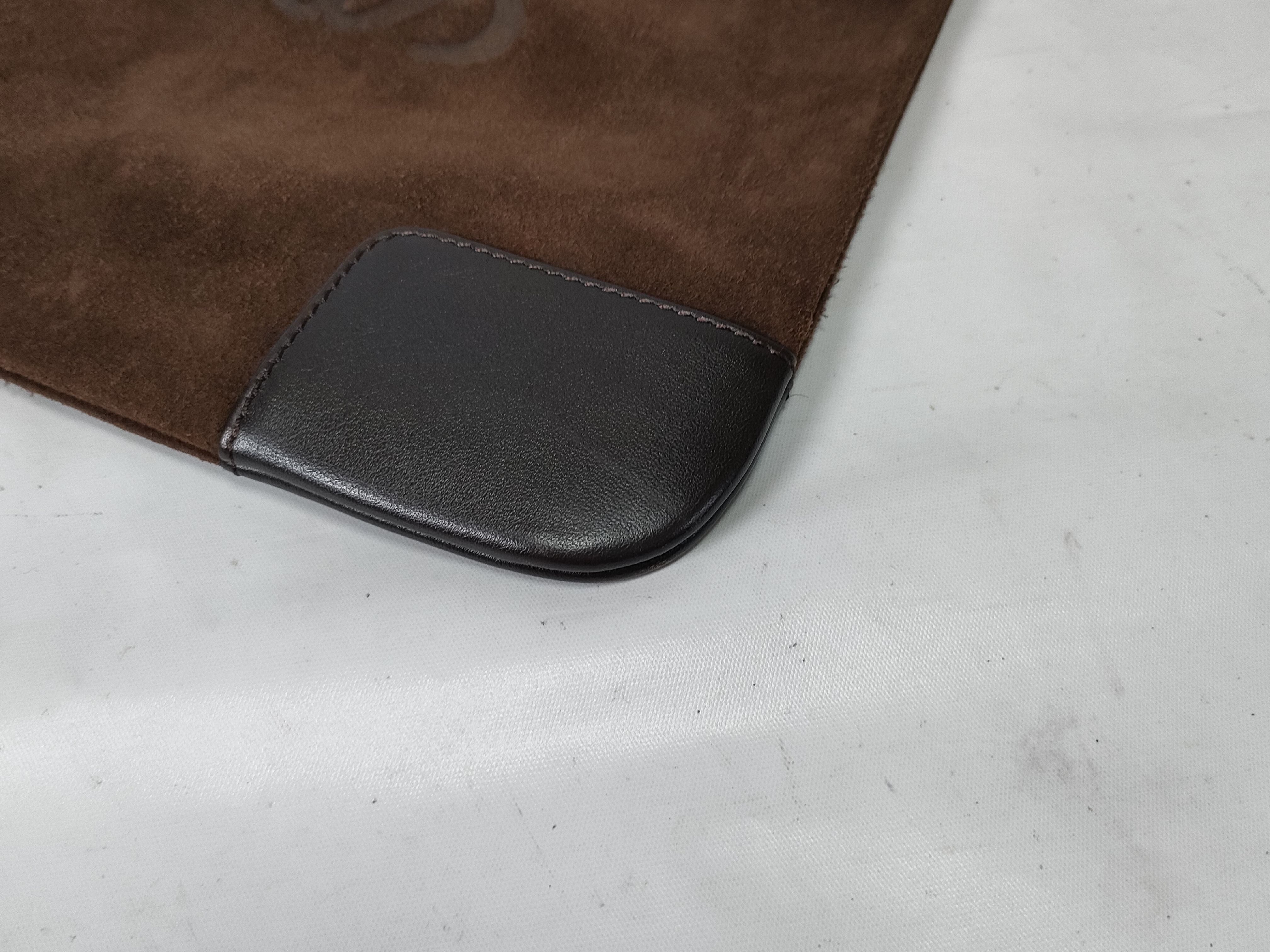 Anagram Suede Shoulder Bag — view 6