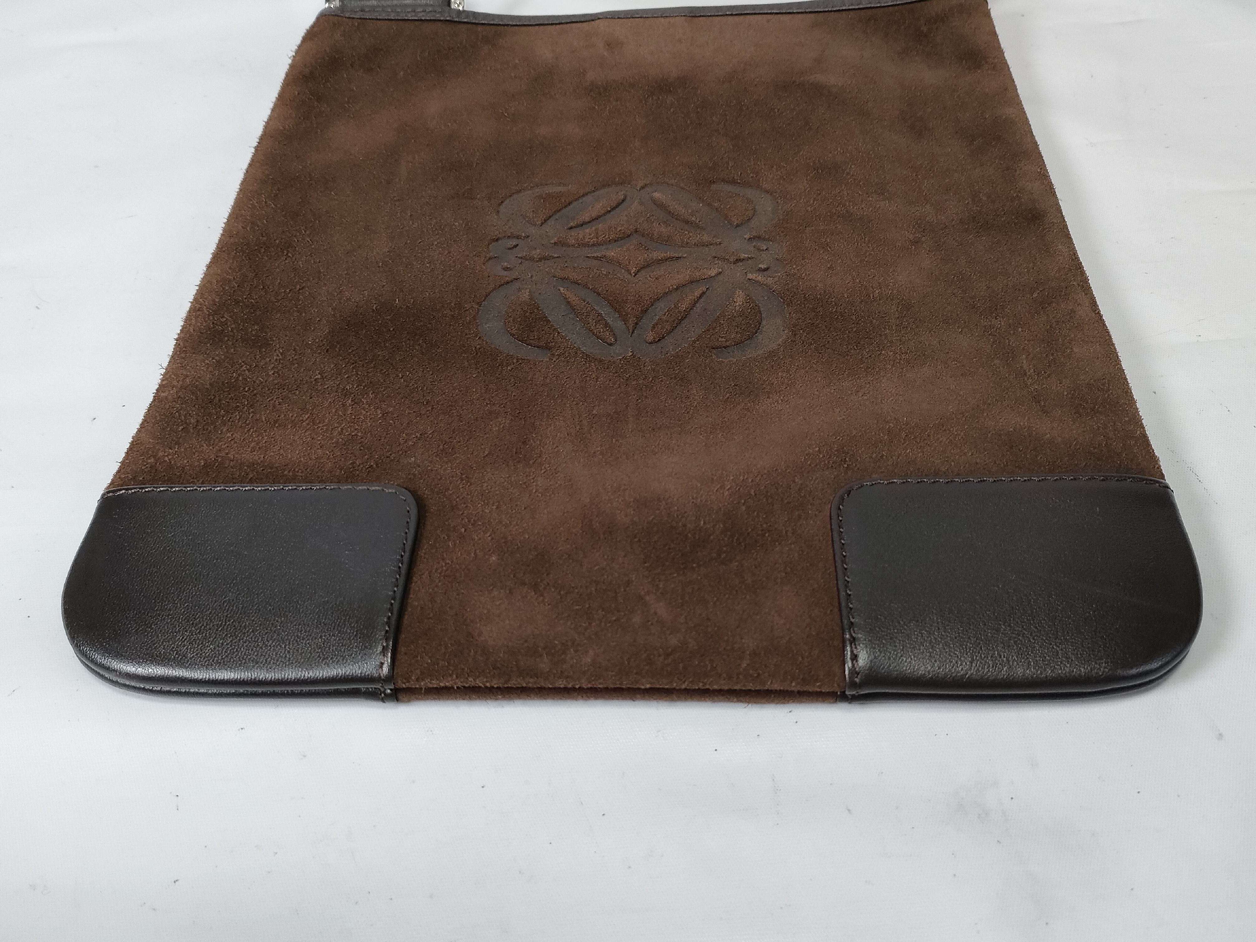 Anagram Suede Shoulder Bag — view 7