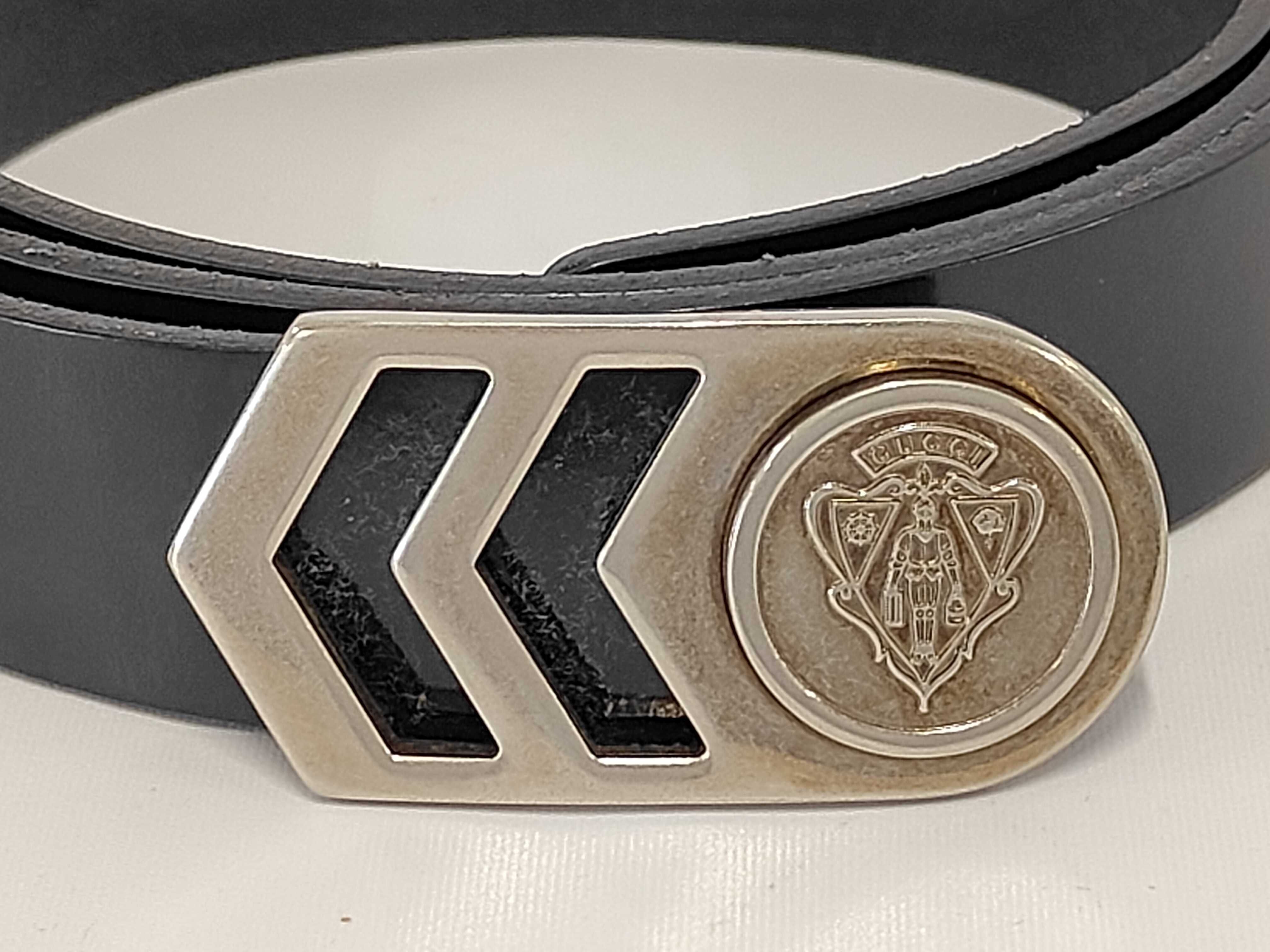 logo buckle leather belt — view 2