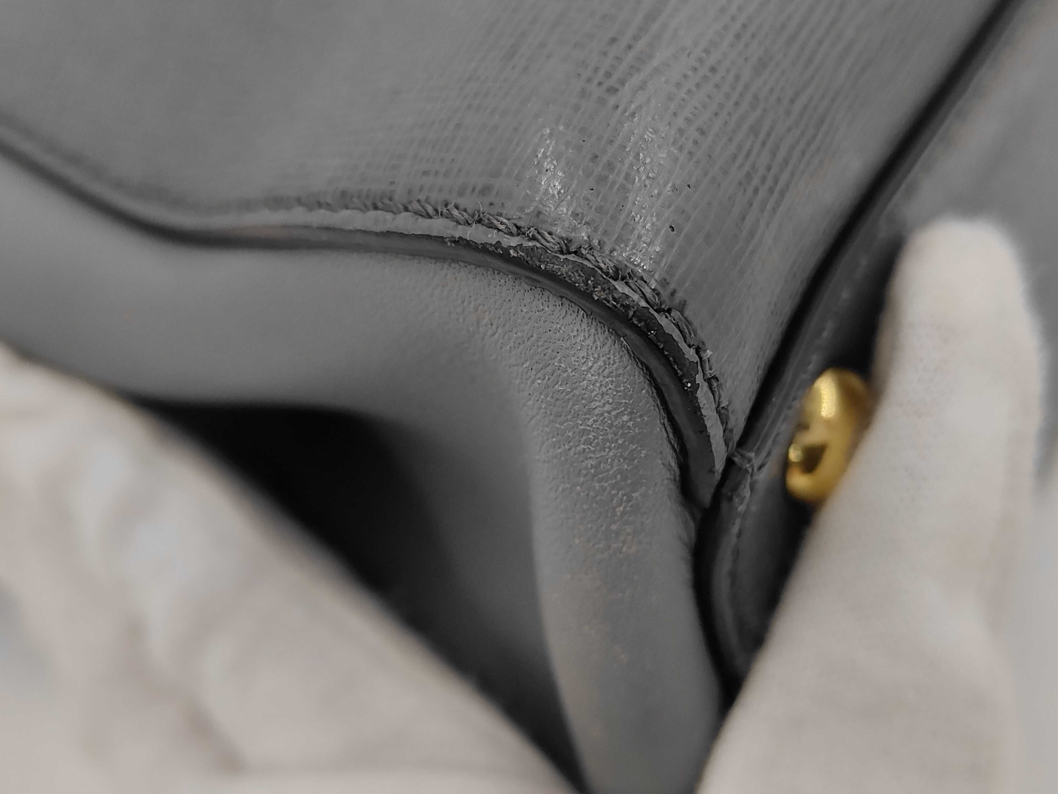 Petite 2Jours Leather Tote Bag in Dark Gray — view 3