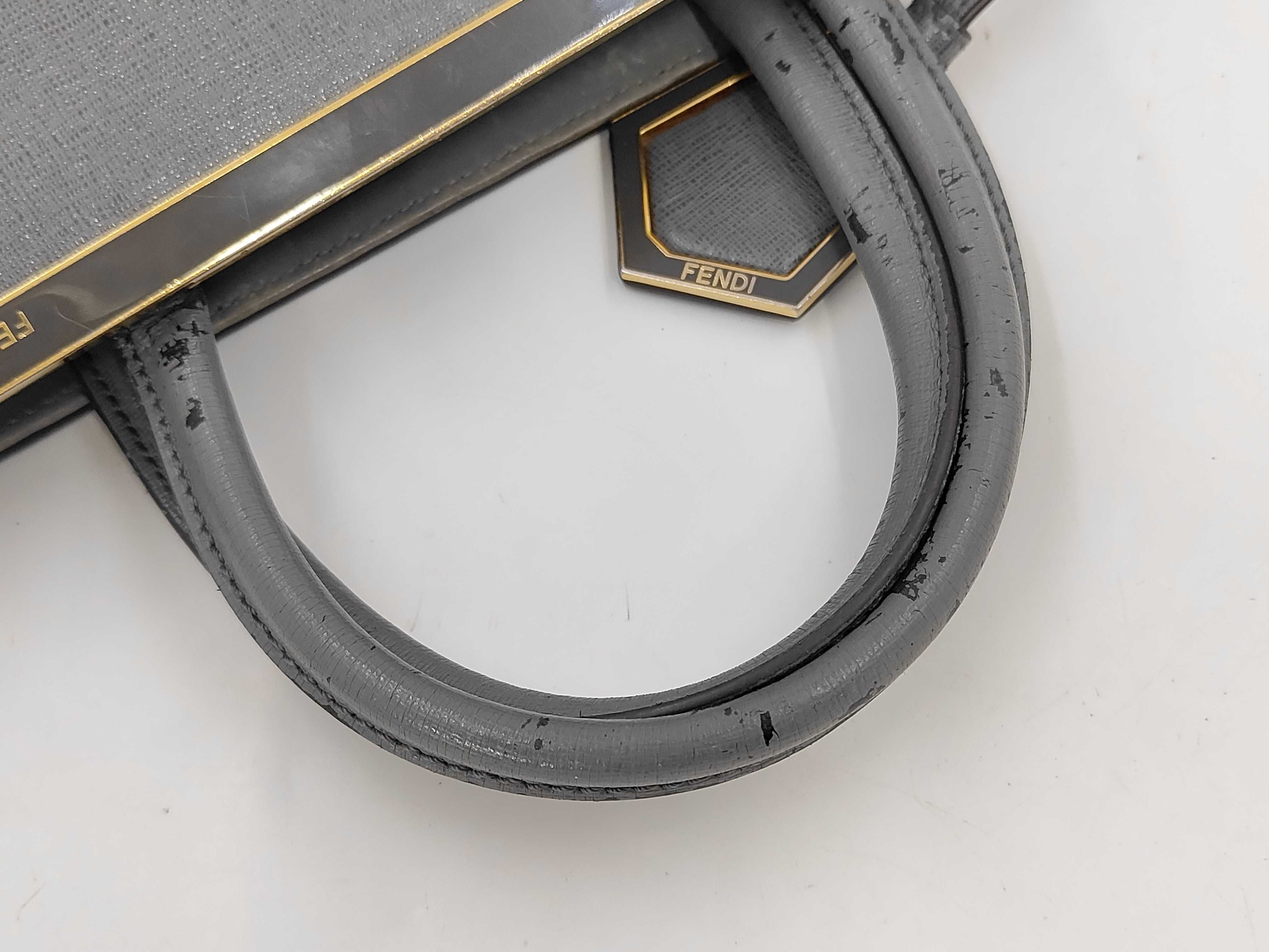 Petite 2Jours Leather Tote Bag in Dark Gray — view 5