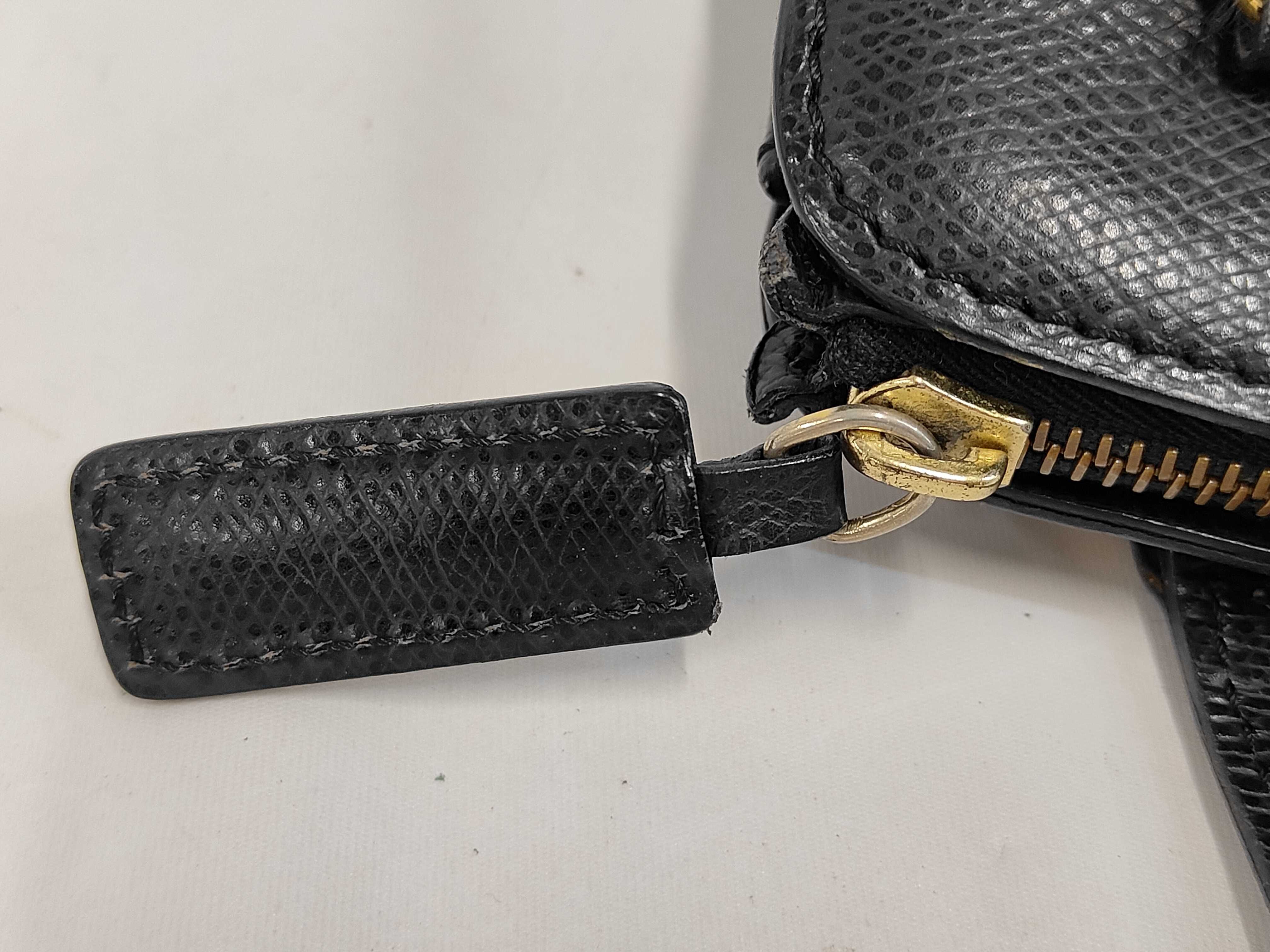 Leather Turnlock Handbag, Black Handbag — view 7