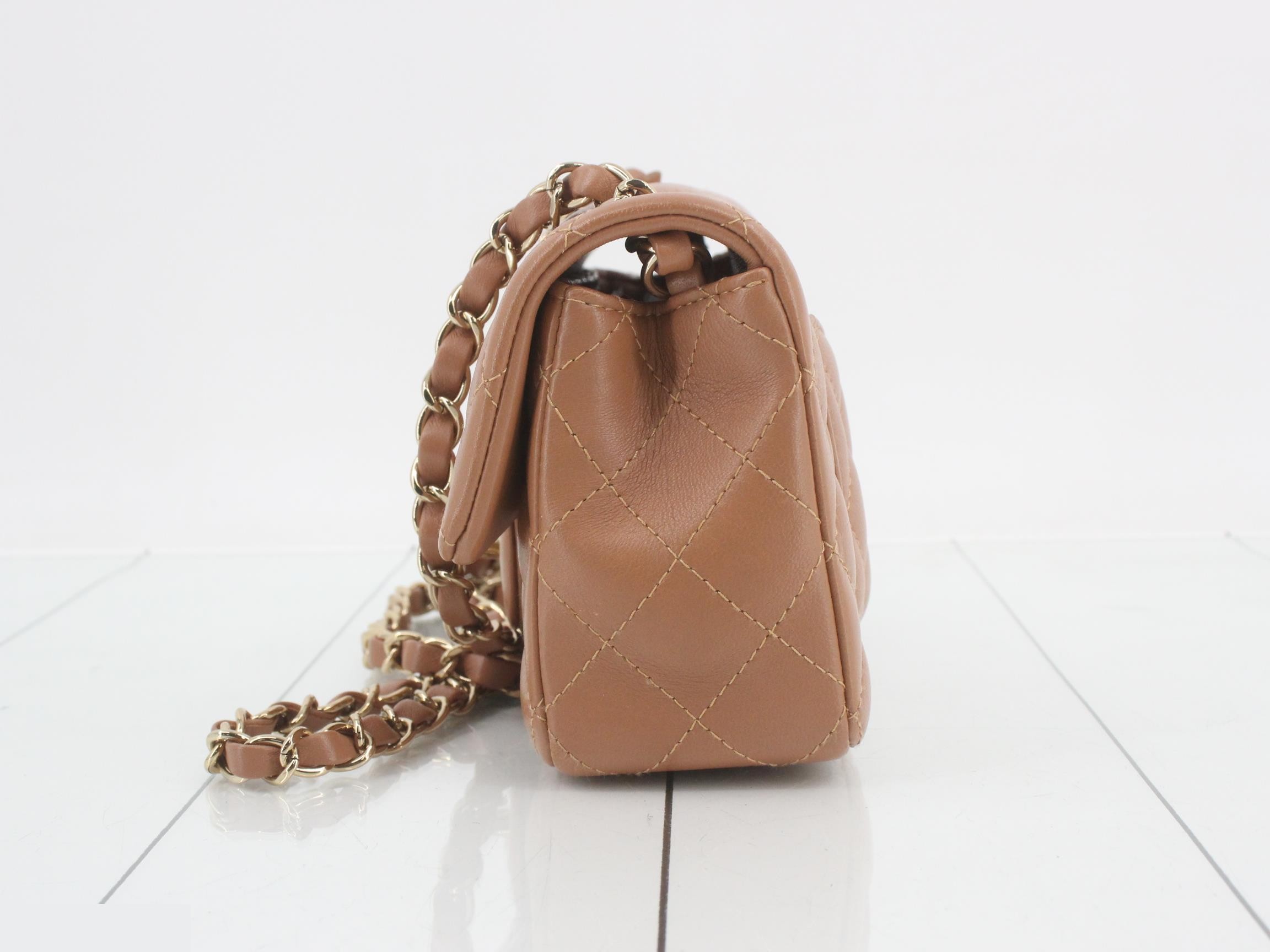 Matelassé 20 Lambskin Shoulder Bag with Serial Plate — view 3