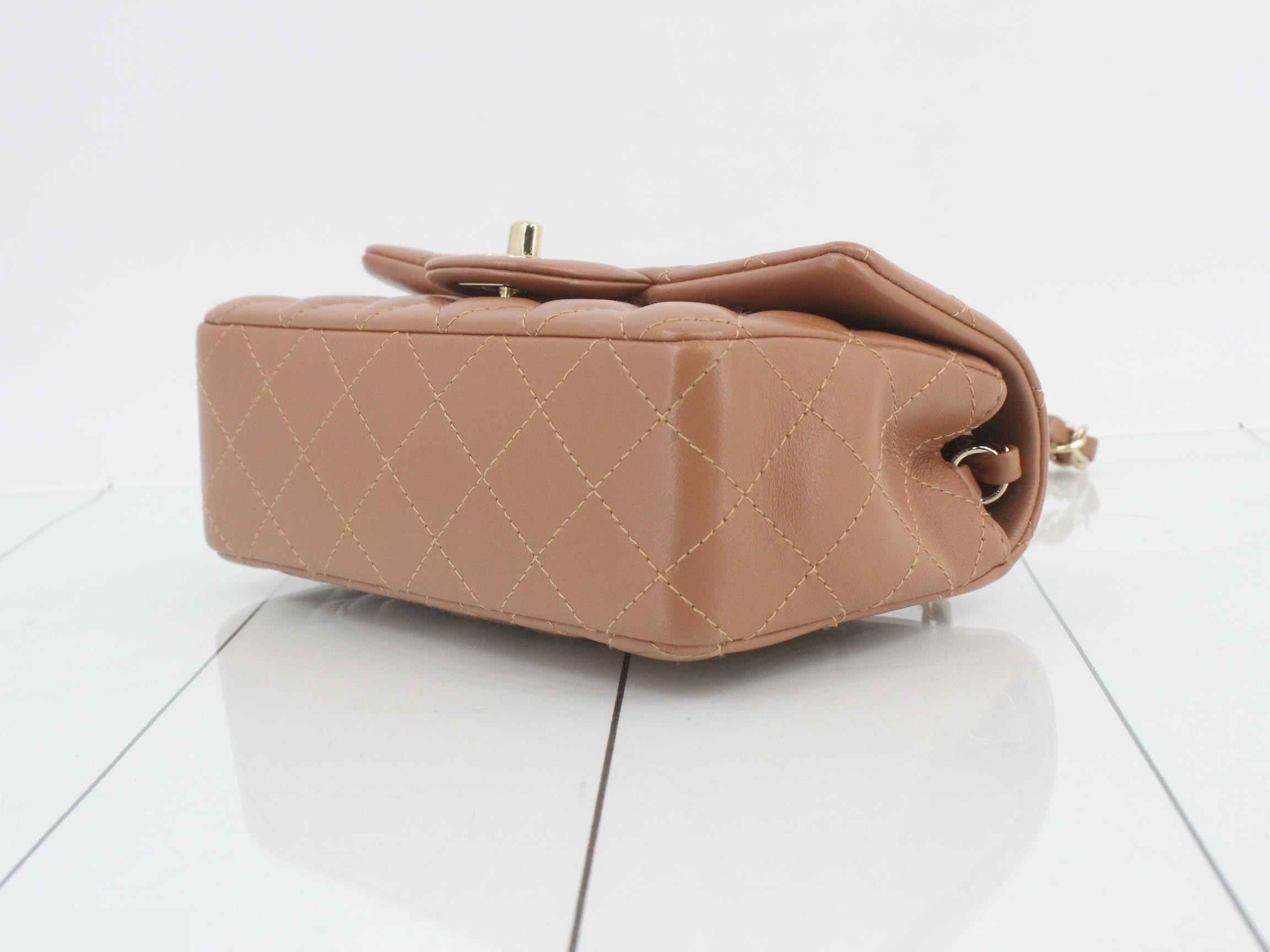 Matelassé 20 Lambskin Shoulder Bag with Serial Plate — view 6
