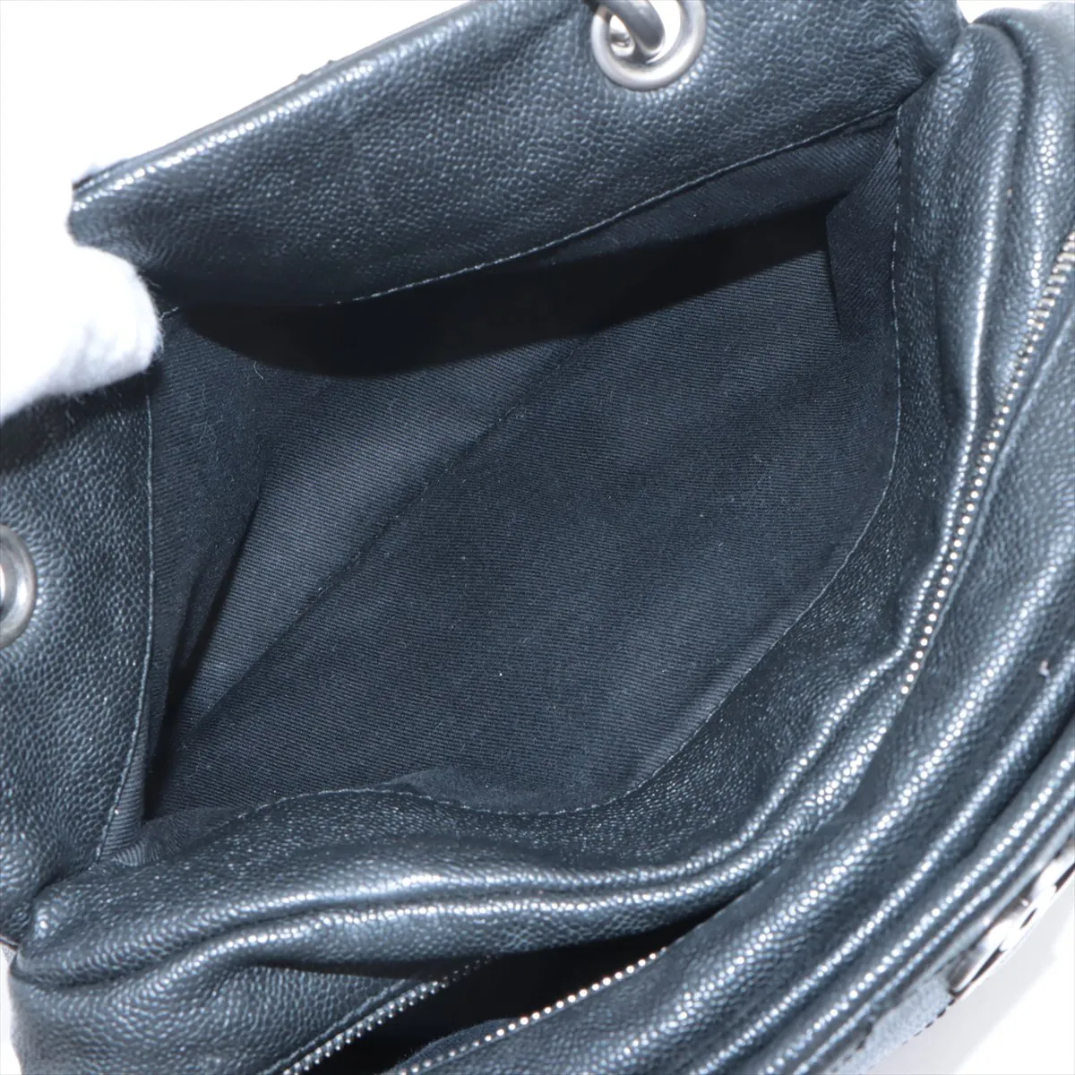 Wild Stitch Caviar Skin Chain Shoulder Bag Black Gunmetal Hardware 10827177 10s — view 11