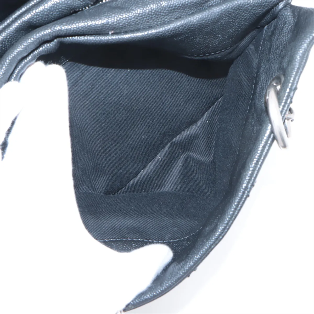 Wild Stitch Caviar Skin Chain Shoulder Bag Black Gunmetal Hardware 10827177 10s — view 12