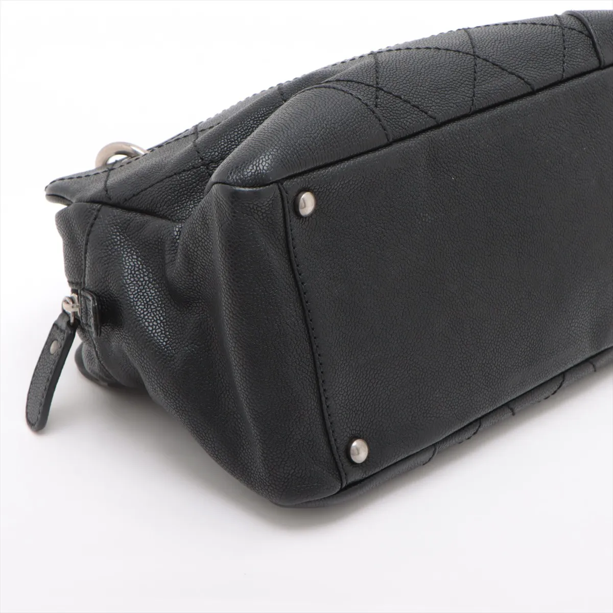Wild Stitch Caviar Skin Chain Shoulder Bag Black Gunmetal Hardware 10827177 10s — view 4