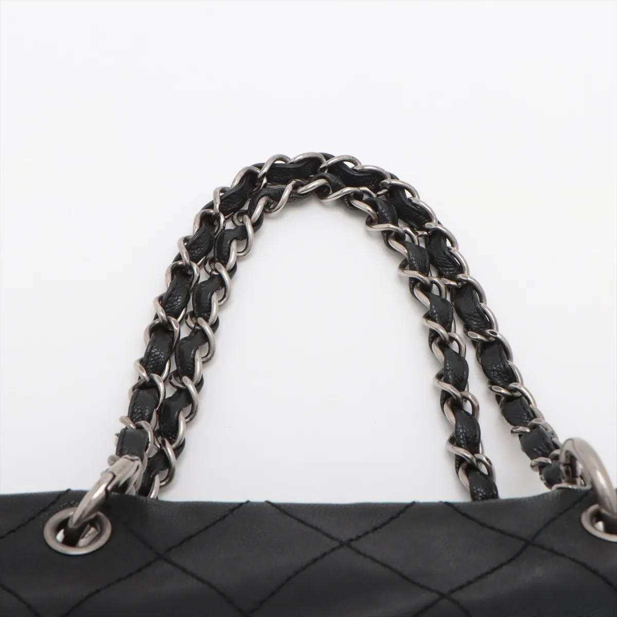 Wild Stitch Caviar Skin Chain Shoulder Bag Black Gunmetal Hardware 10827177 10s — view 6