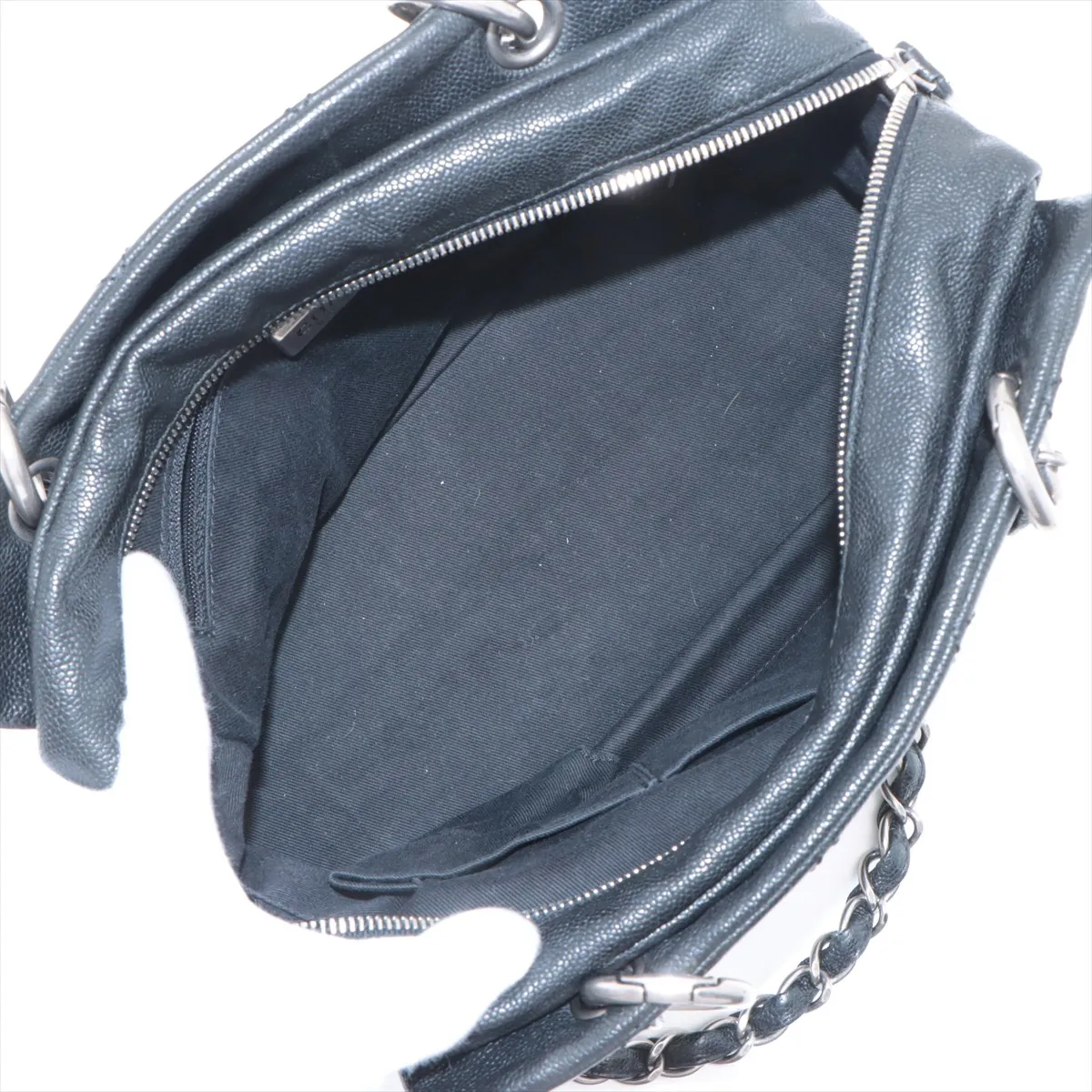 Wild Stitch Caviar Skin Chain Shoulder Bag Black Gunmetal Hardware 10827177 10s — view 7