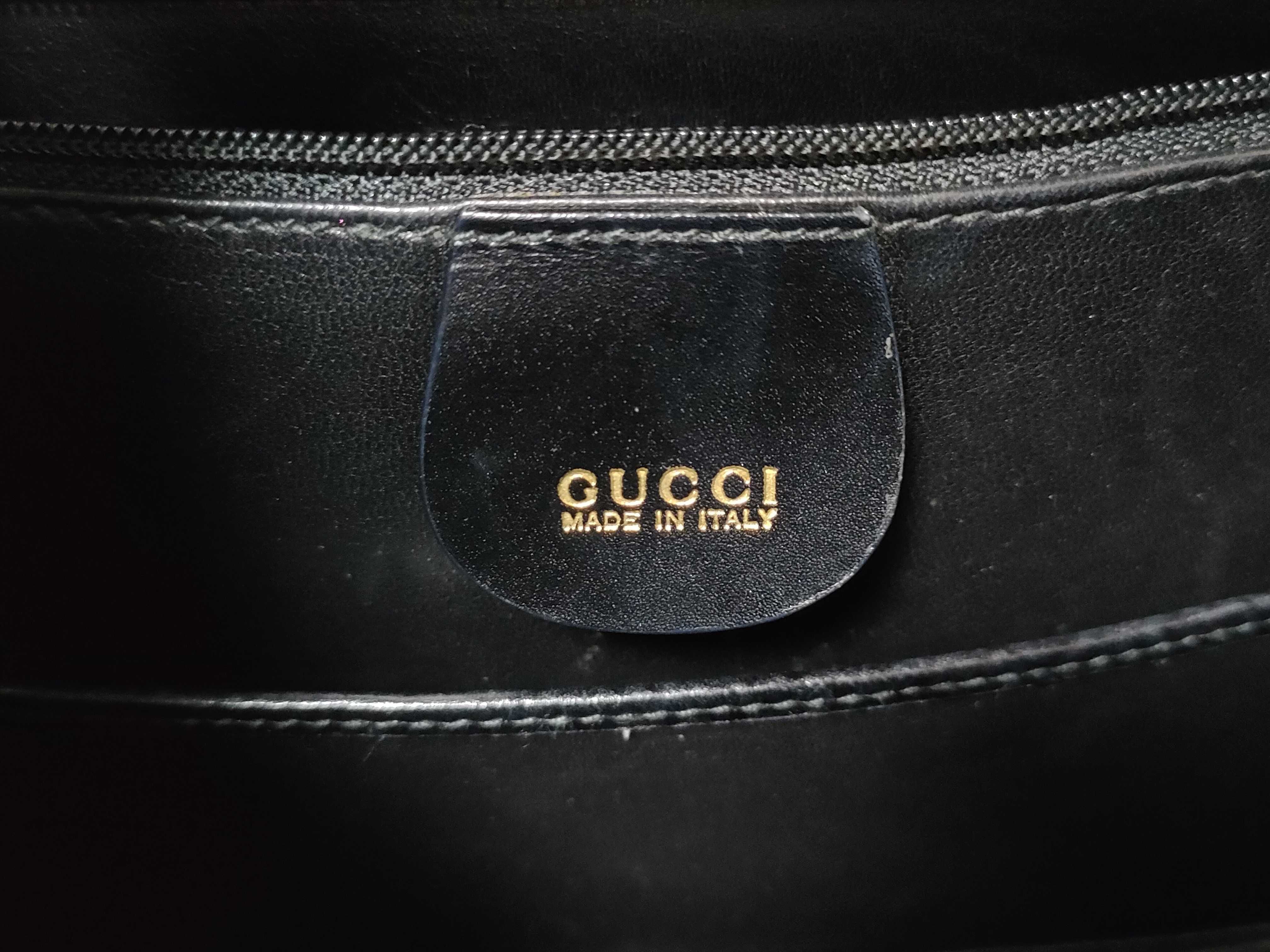 Bamboo Leather Shoulder Bag, Black, 000 01 0633 (Handbag) — view 13