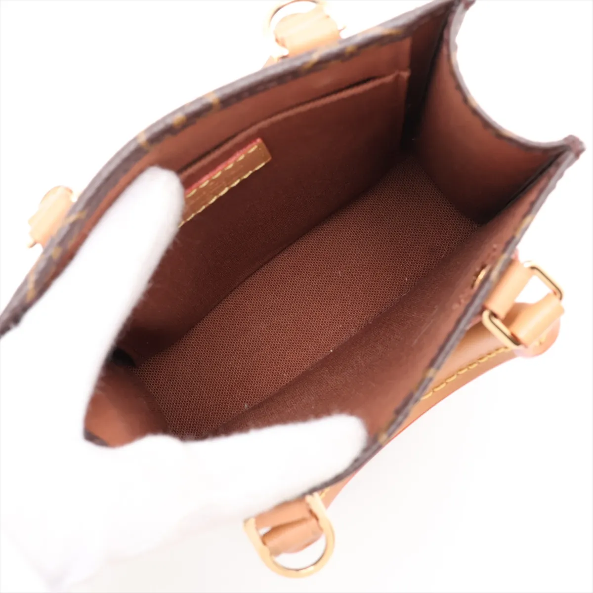 Monogram Petite Sac Plat M69442 Brown (RFID detected) — view 8