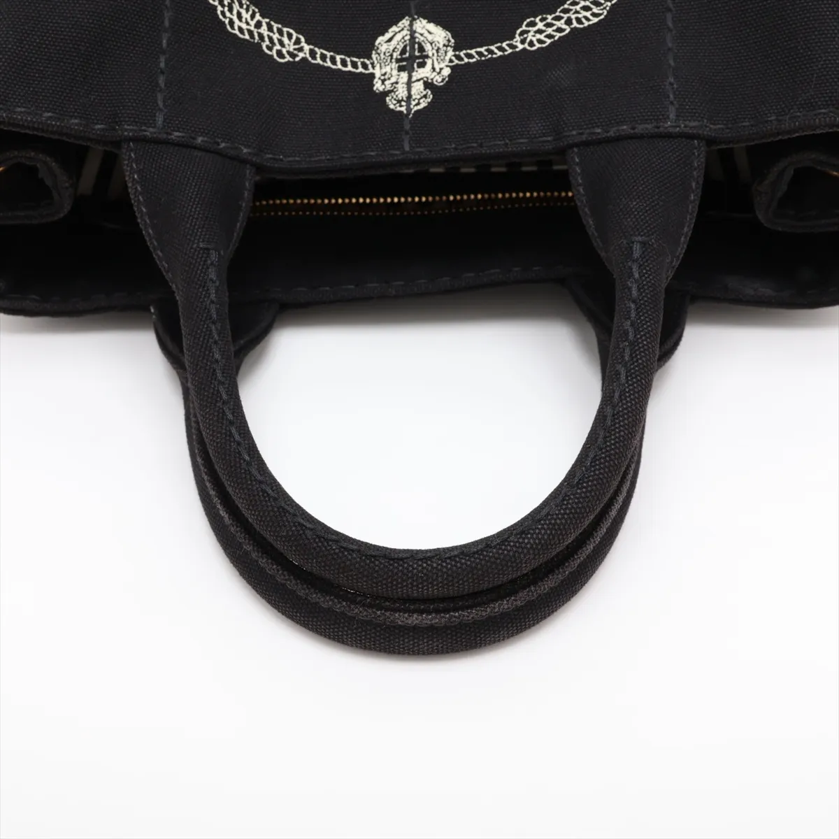 Canapa 1BG439 Canvas 2-Way Handbag, Black — view 5