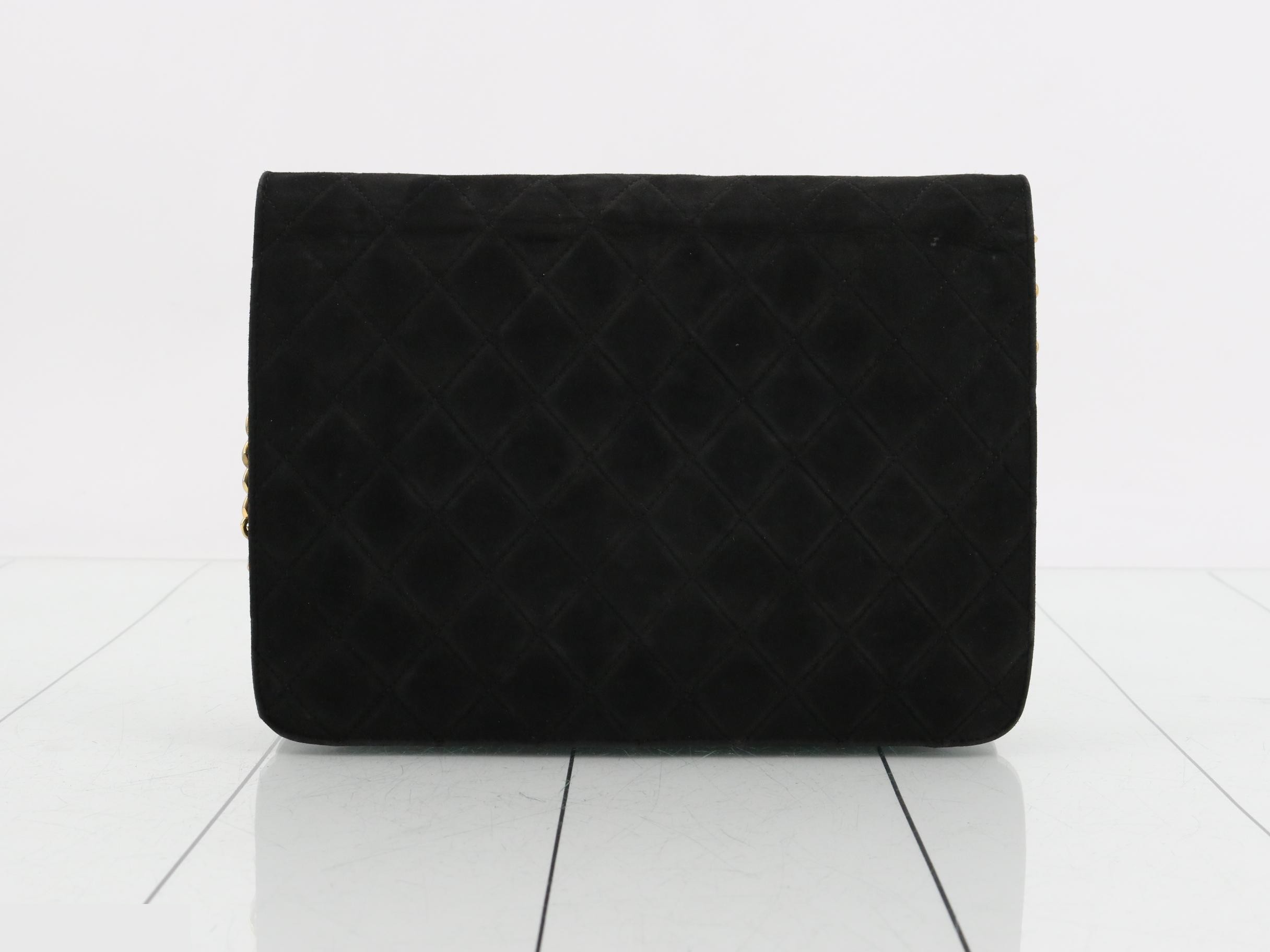 Suede Matelassé Coco Mark Shoulder Bag — view 2