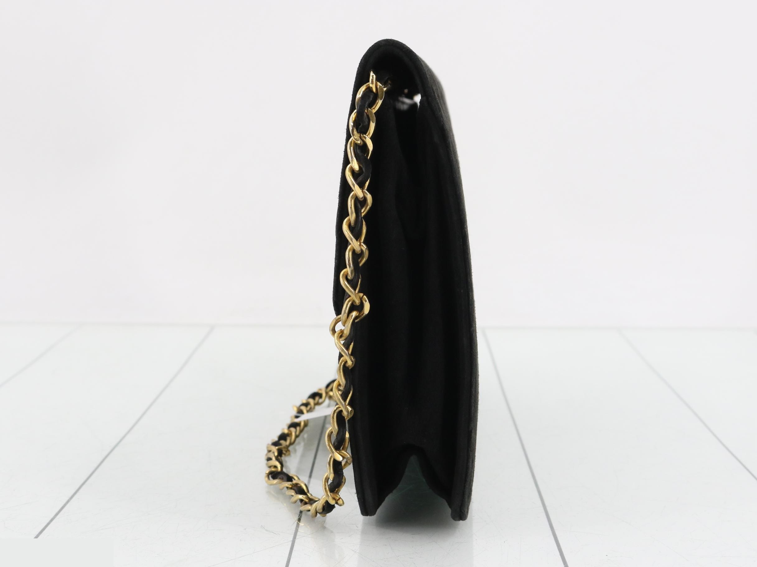 Suede Matelassé Coco Mark Shoulder Bag — view 3