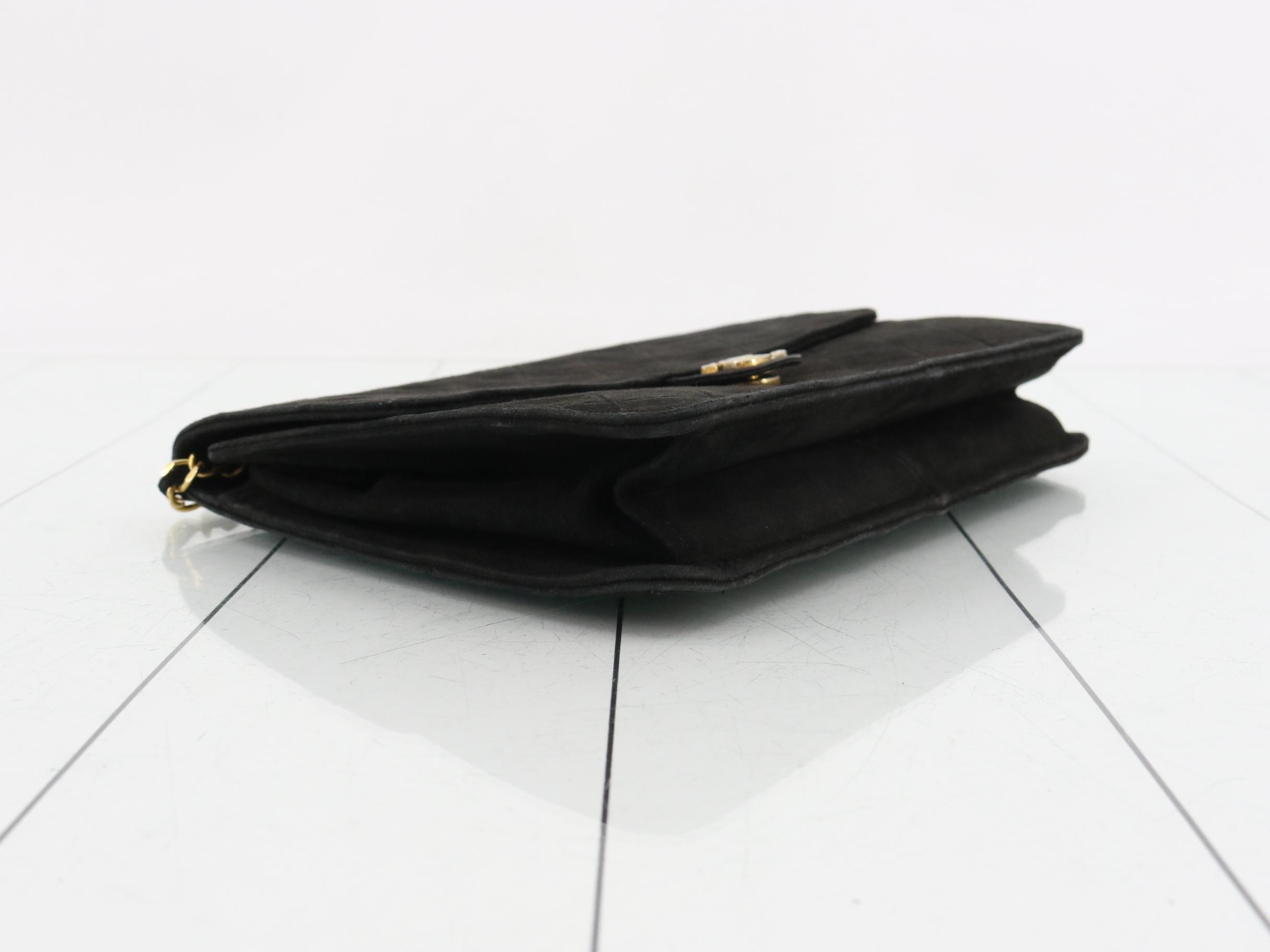Suede Matelassé Coco Mark Shoulder Bag — view 5