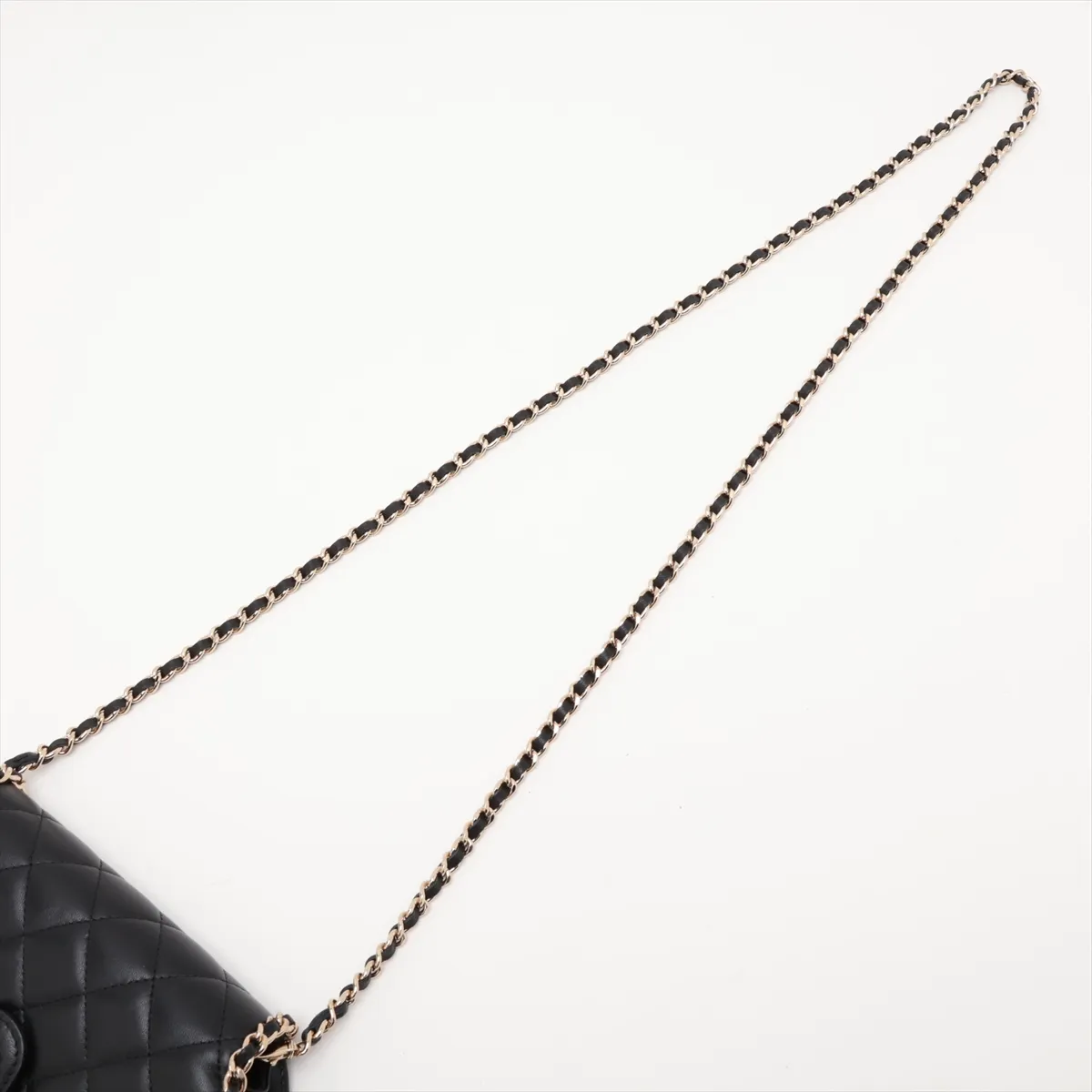 Matelassé Lambskin Chain Shoulder Bag with Glasses Case, Black with Gold Hardware, 32113262, Serial Number 32 — view 5