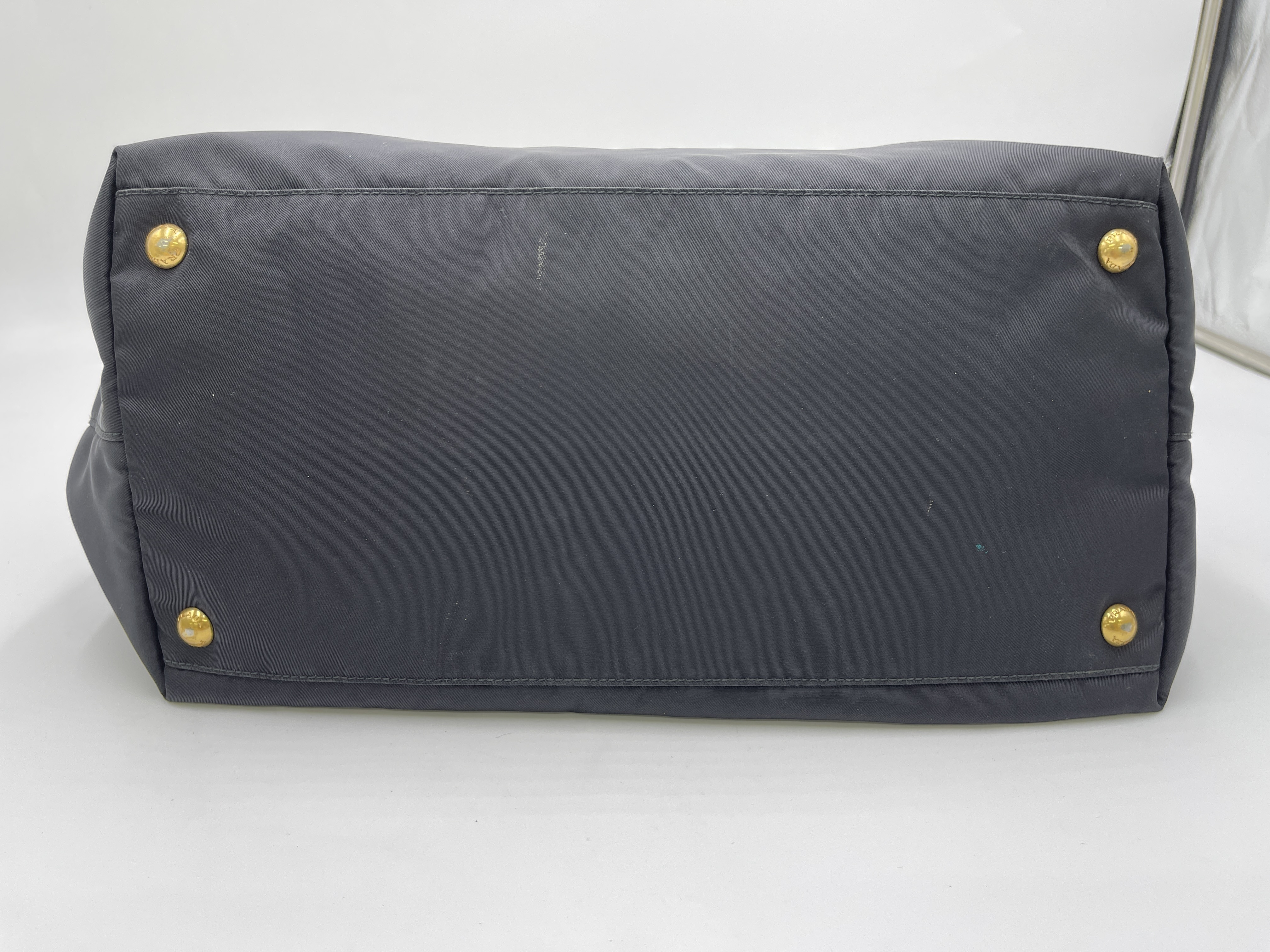 Nylon Black Triangle Logo Handbag — view 5