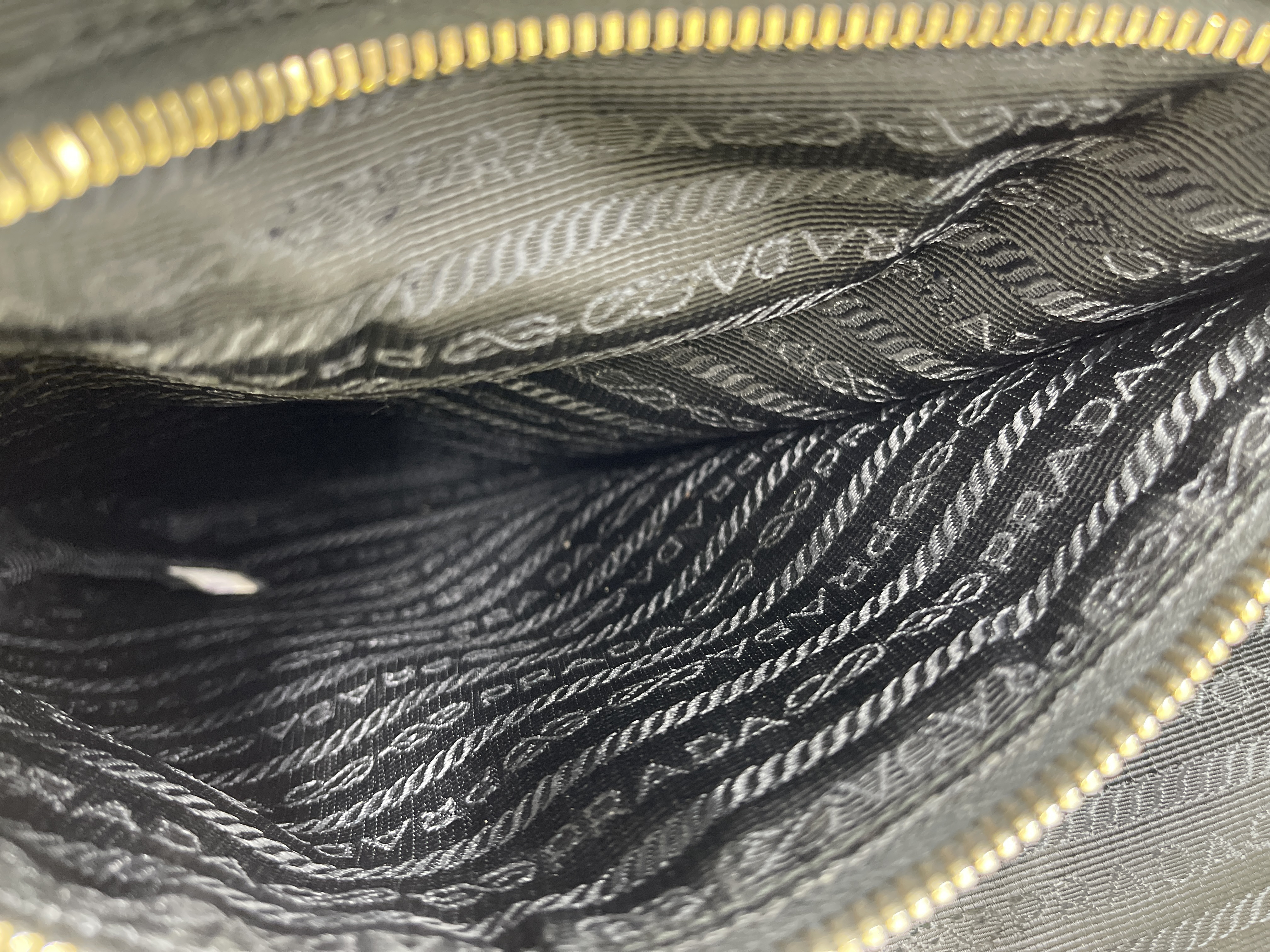 Nylon Black Triangle Logo Handbag — view 10