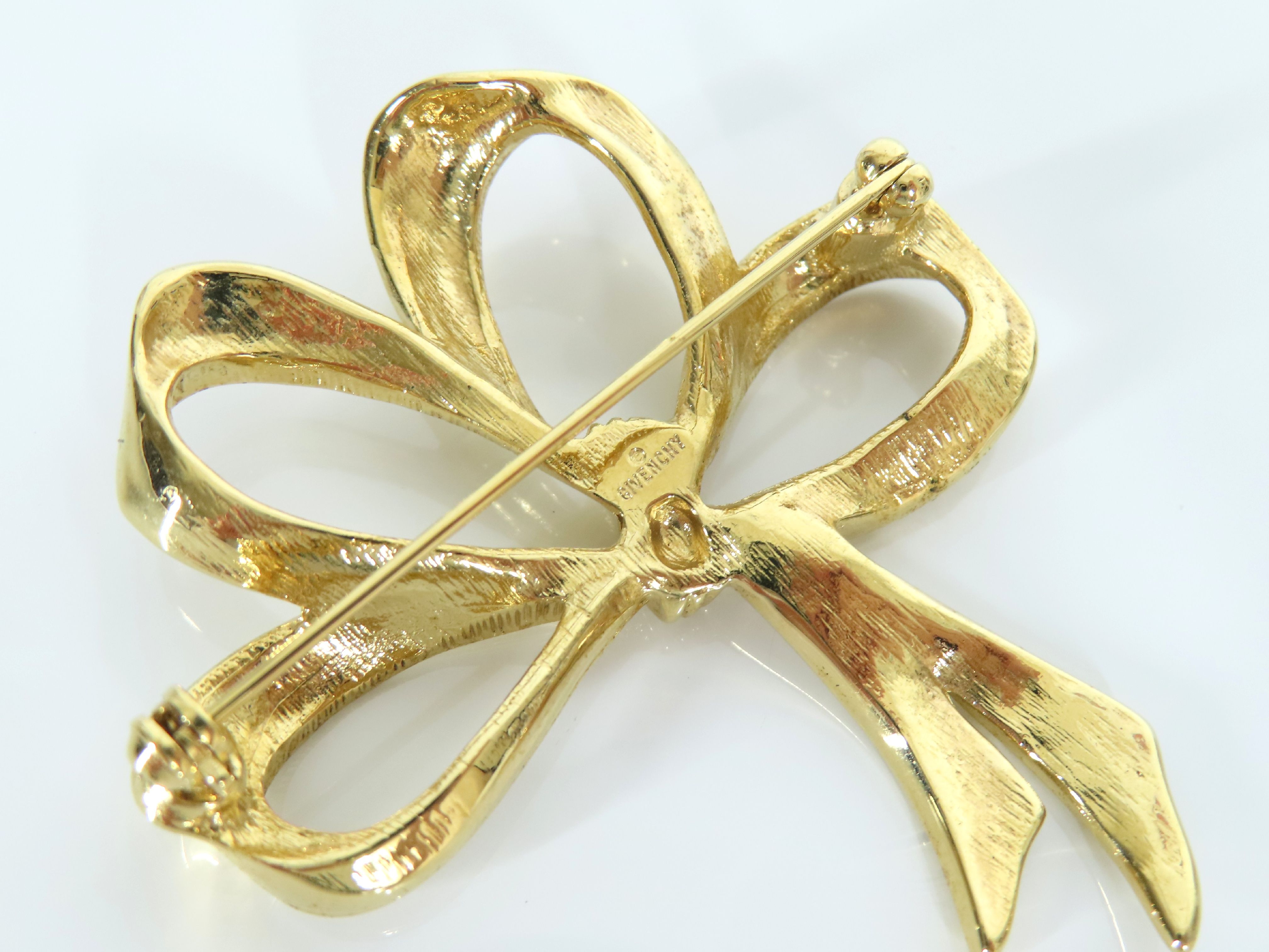 Ribbon Brooch, Gold — view 7