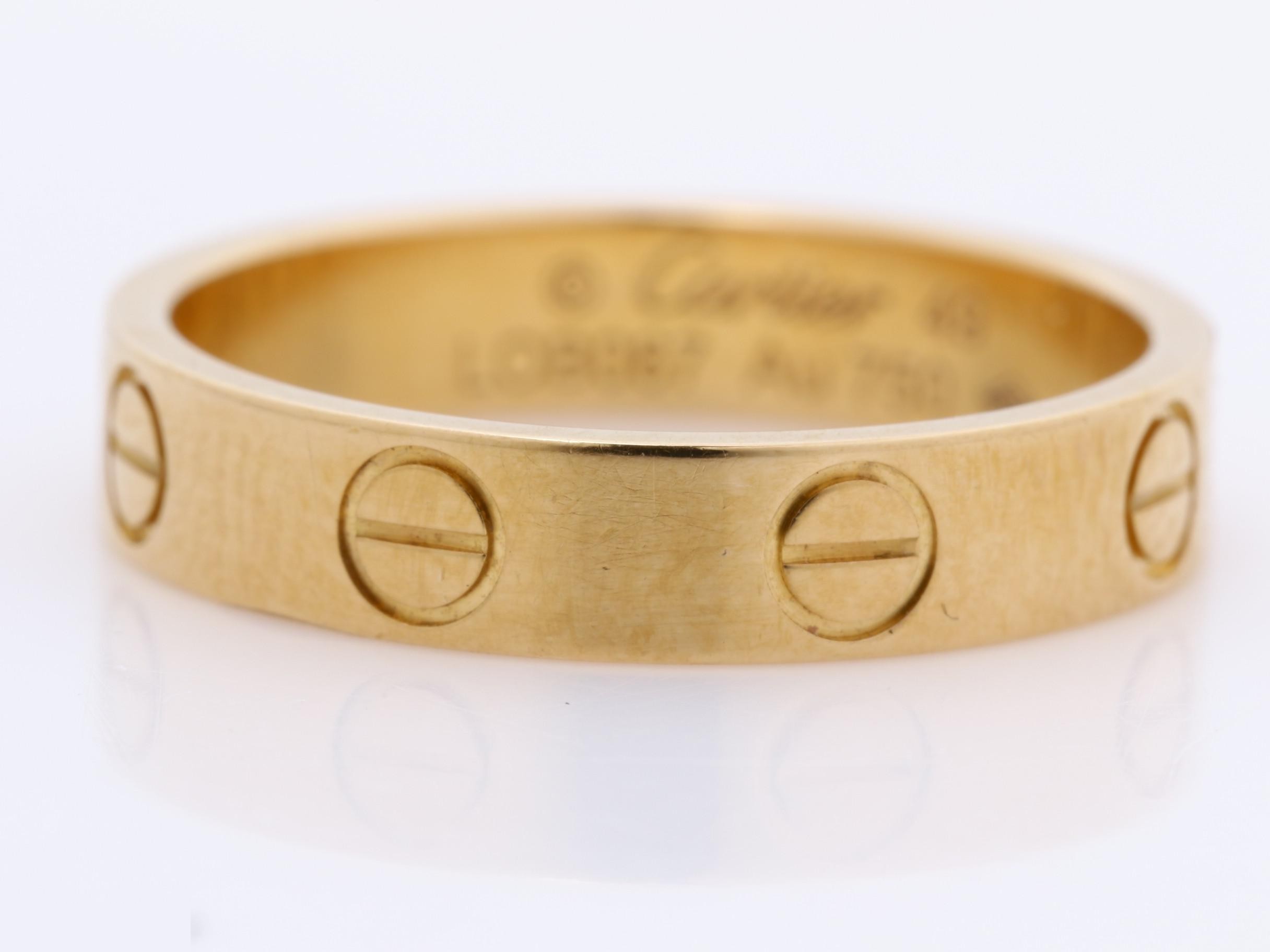Mini Love Ring, Size #49, 18K Pink Gold, 3g, with Box — view 3