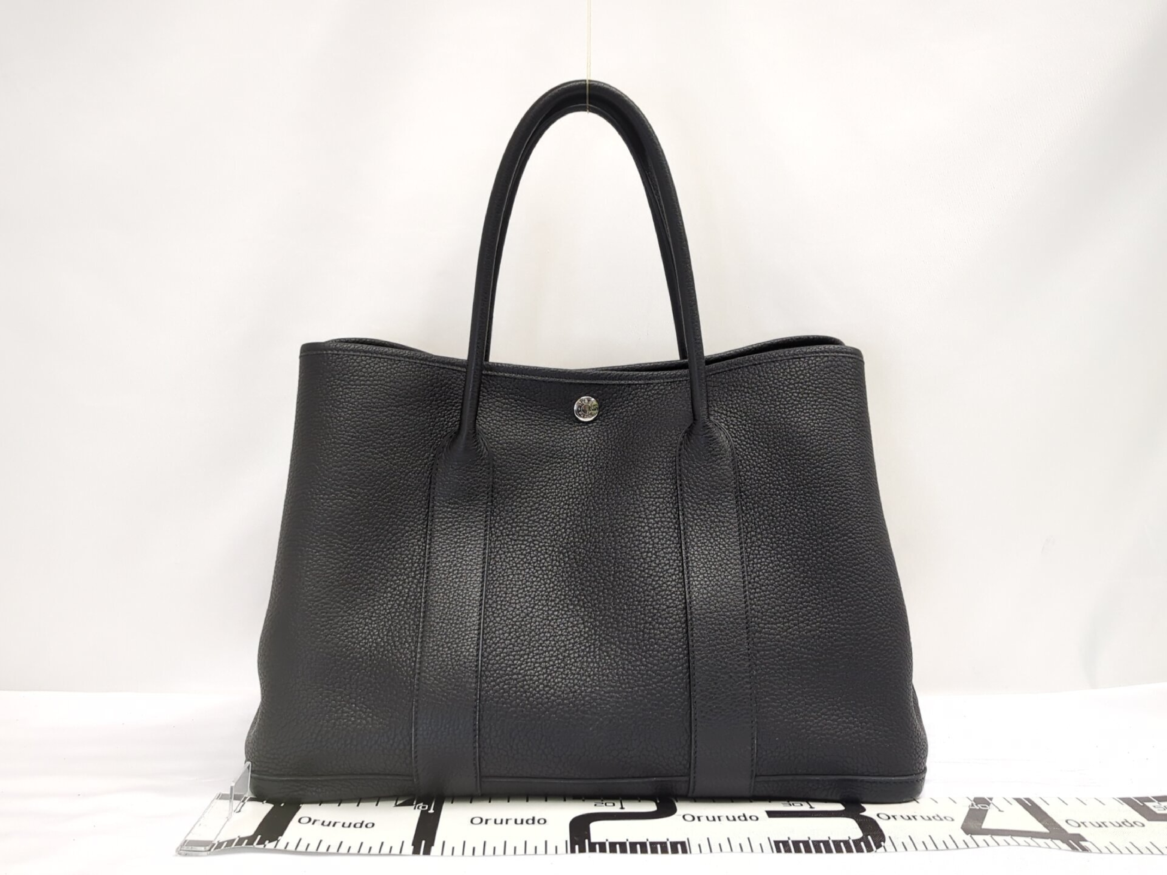 Garden Party 36 PM Negonda Black Tote Bag with Silver Hardware and D Stamp — view 2