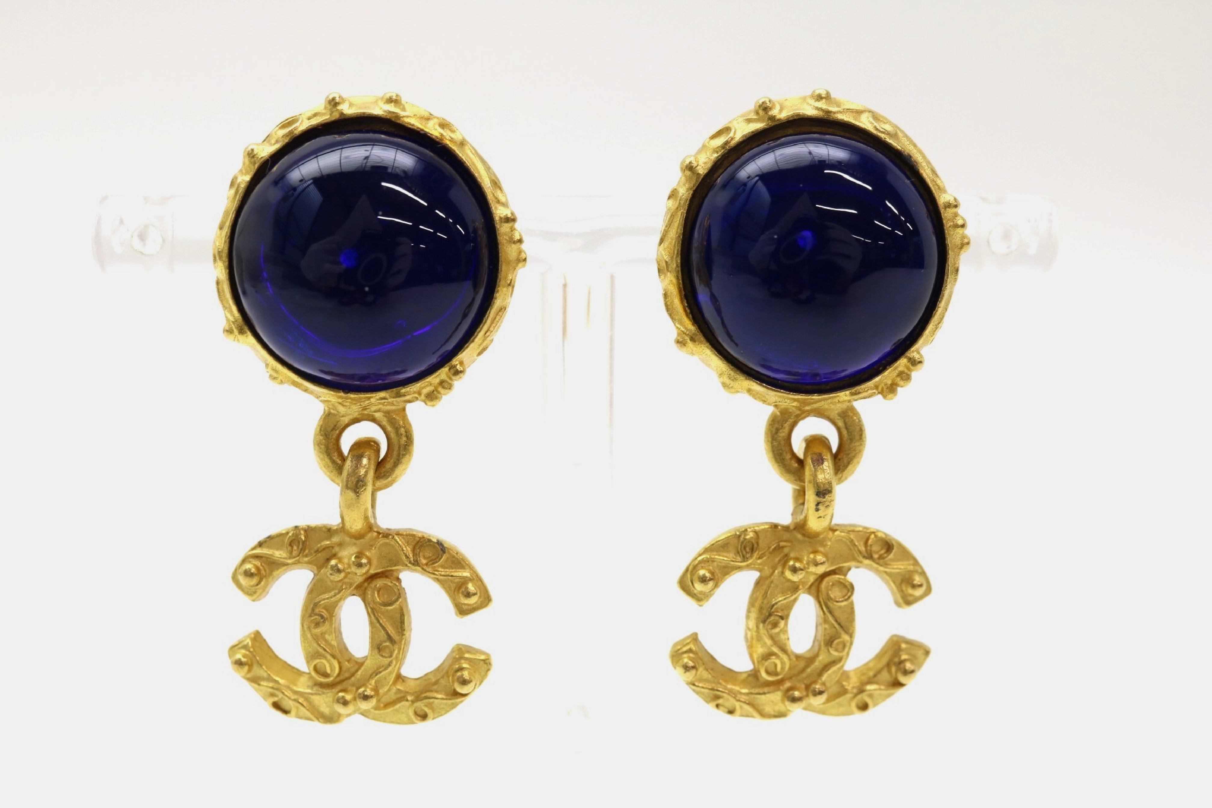 Coco Mark Color Stone Earrings 96A
