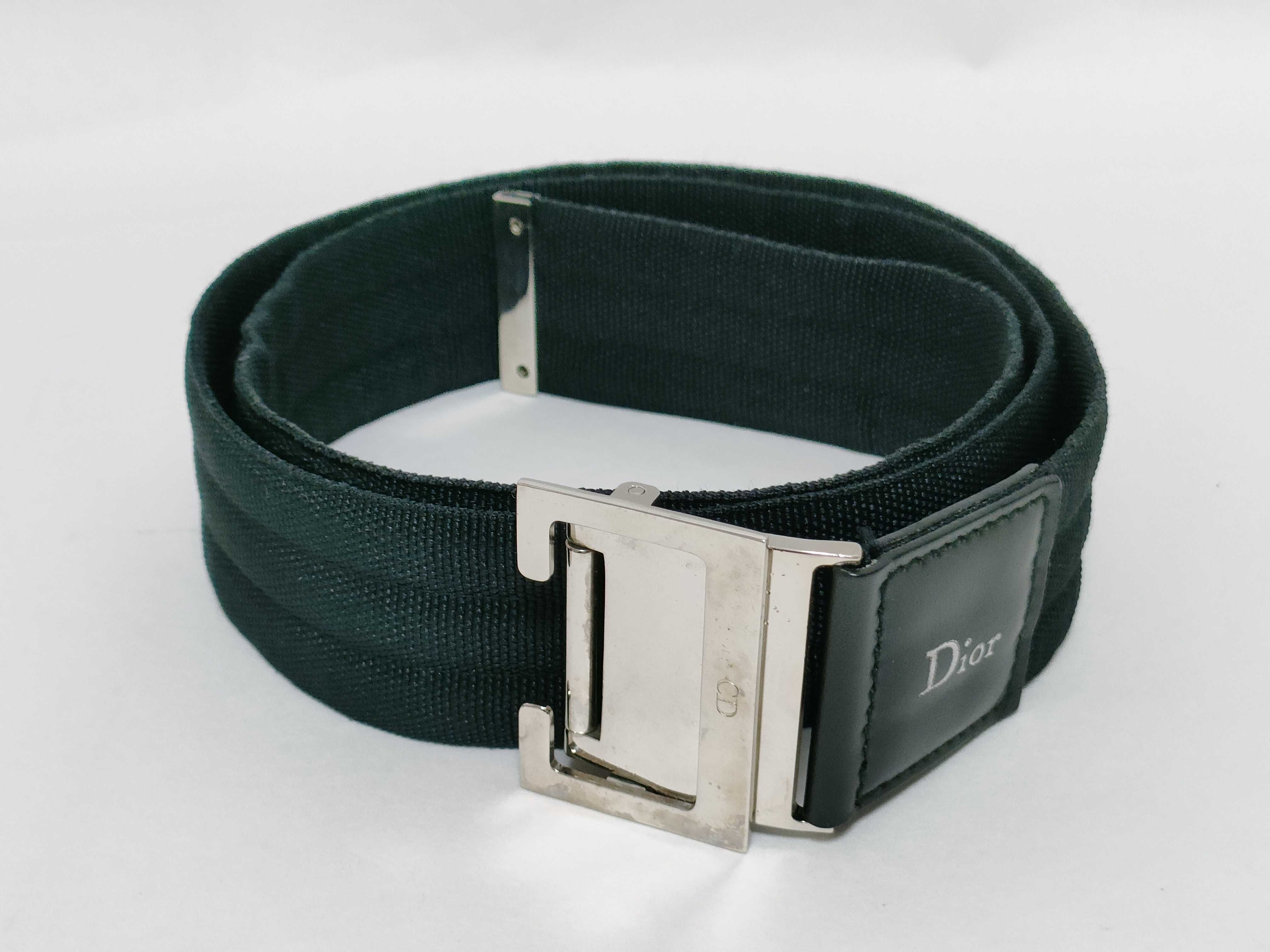 CD logo buckle belt, fabric, 34BM-0074 belt.