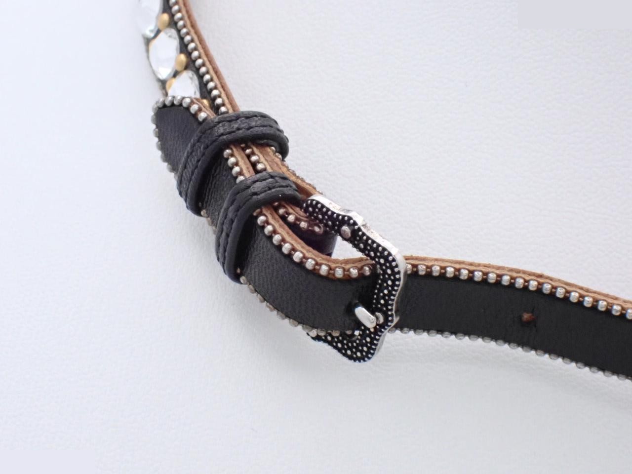 Crystal studded butterfly choker, approximately 47cm in length. — view 2