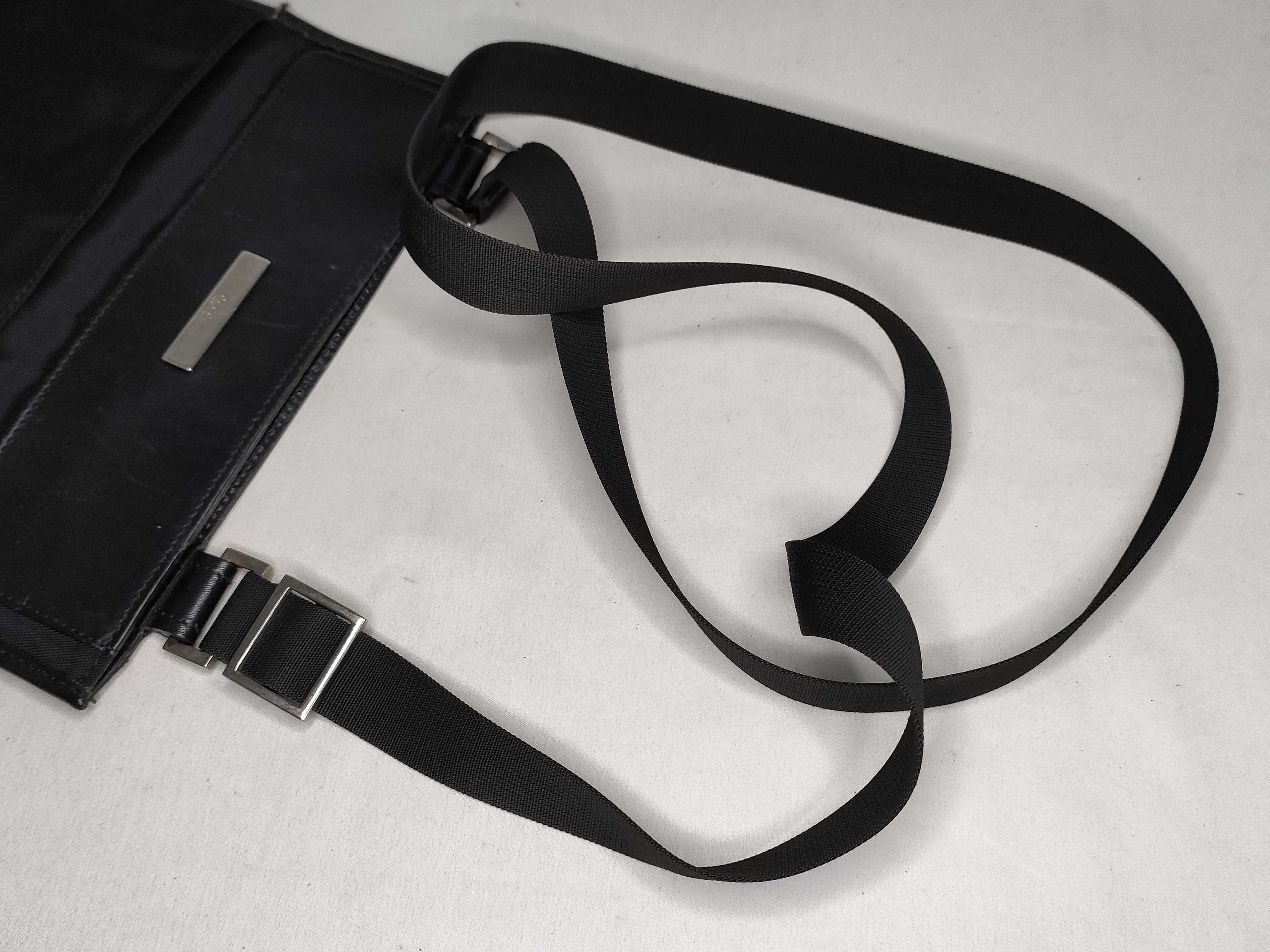 019 0348 Shoulder Bag Nylon Leather Black Shoulder Bag — view 3