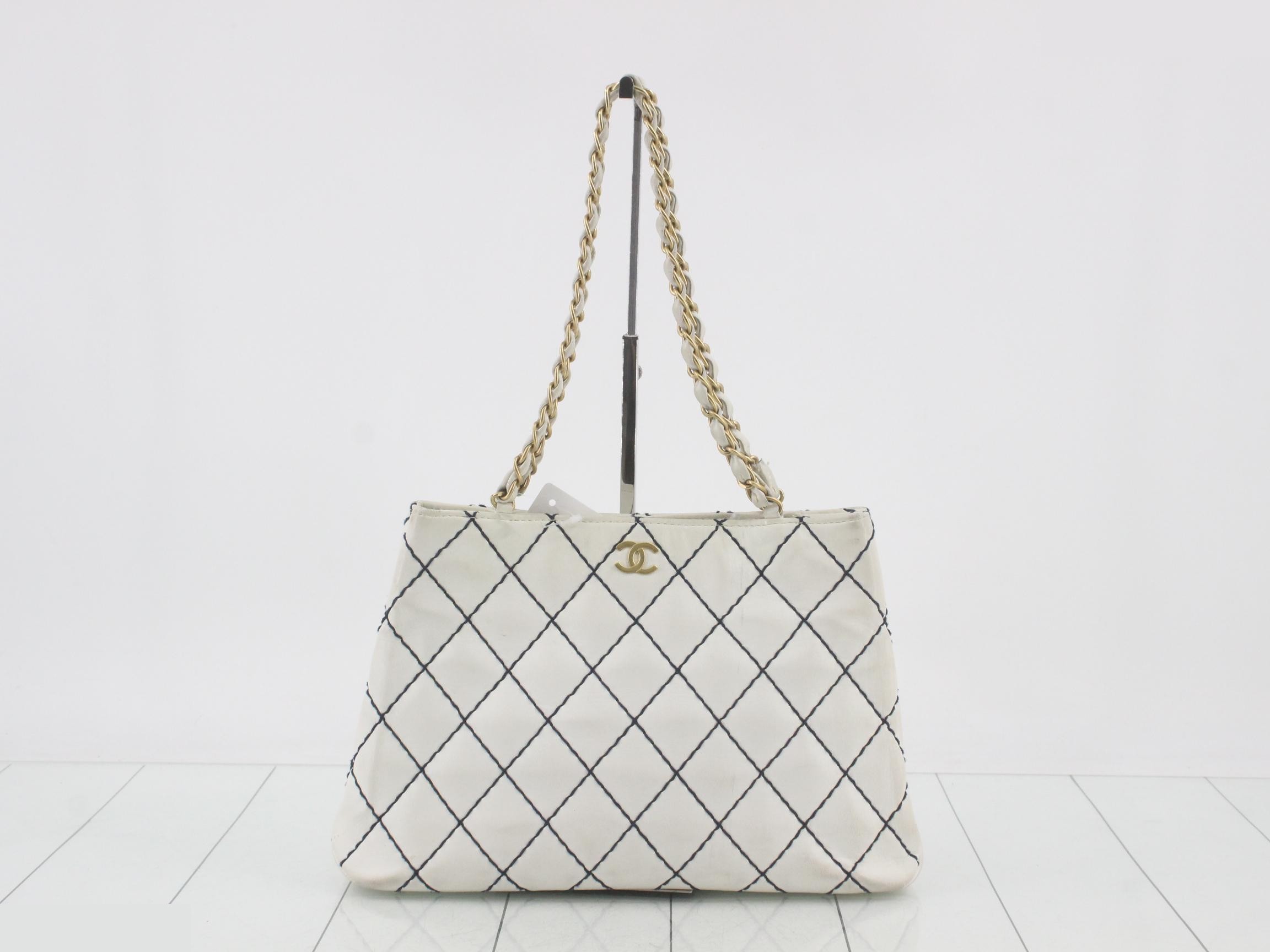 Lambskin Wild Stitch Tote Bag