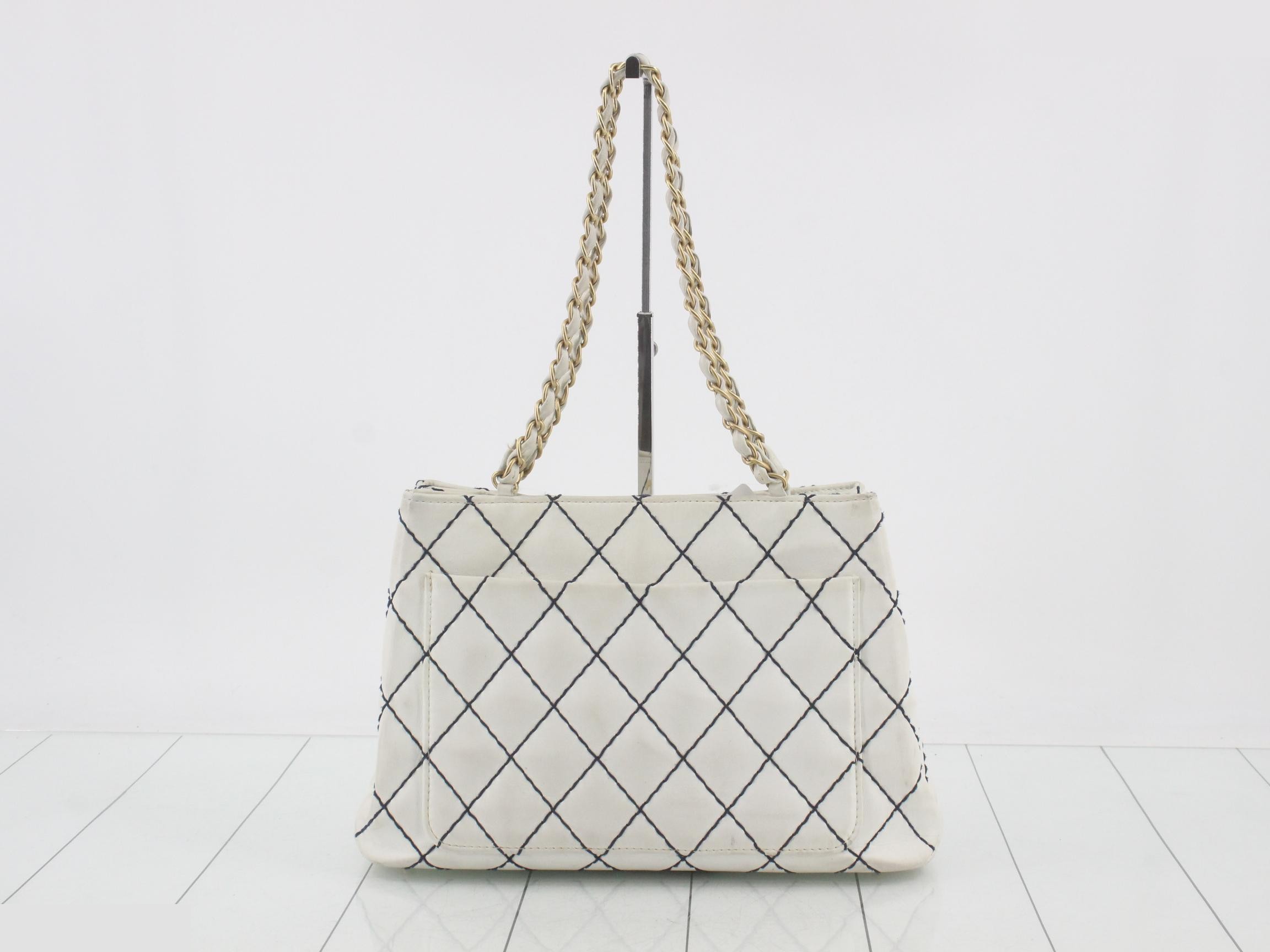 Lambskin Wild Stitch Tote Bag — view 2
