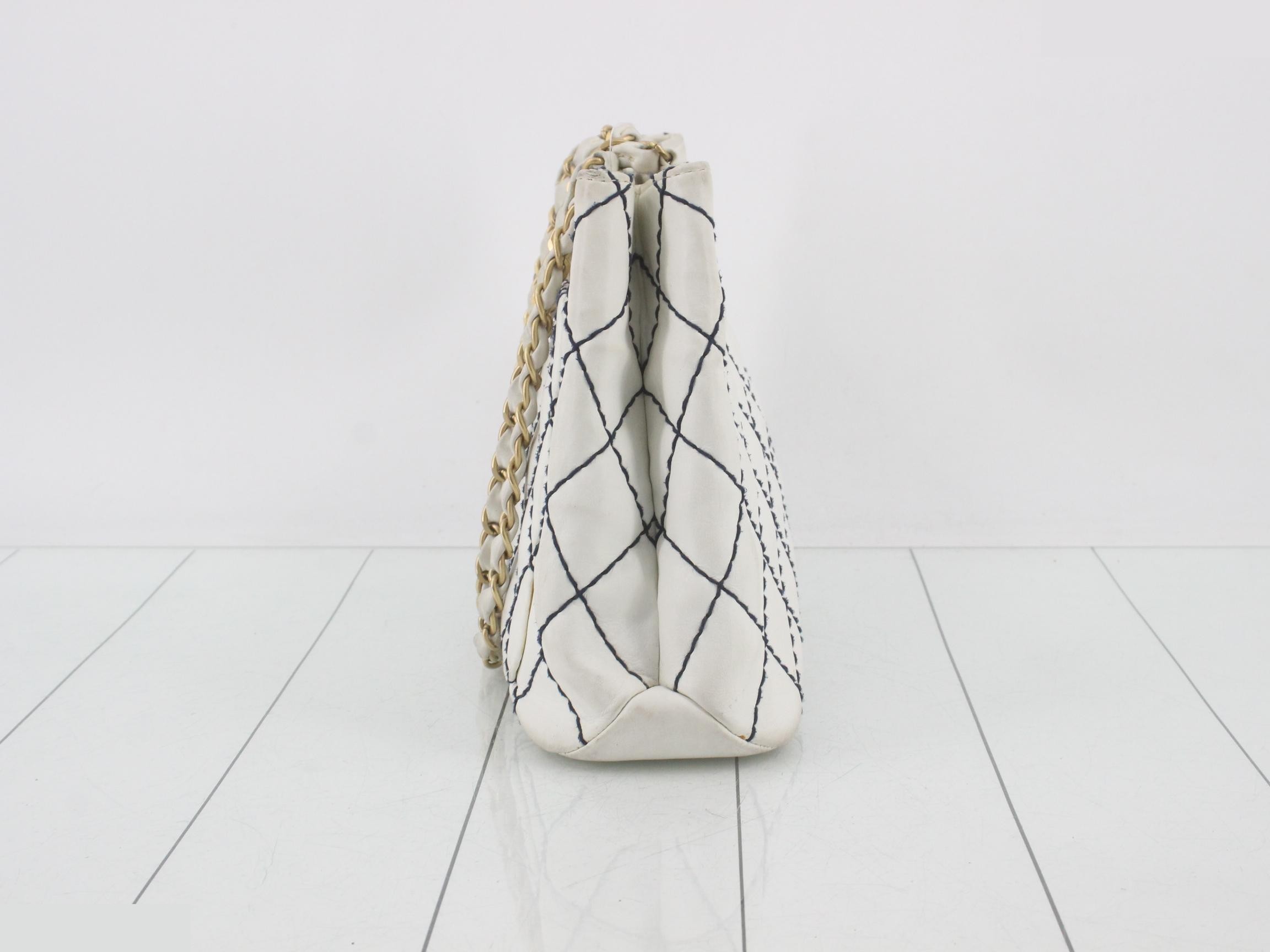 Lambskin Wild Stitch Tote Bag — view 4