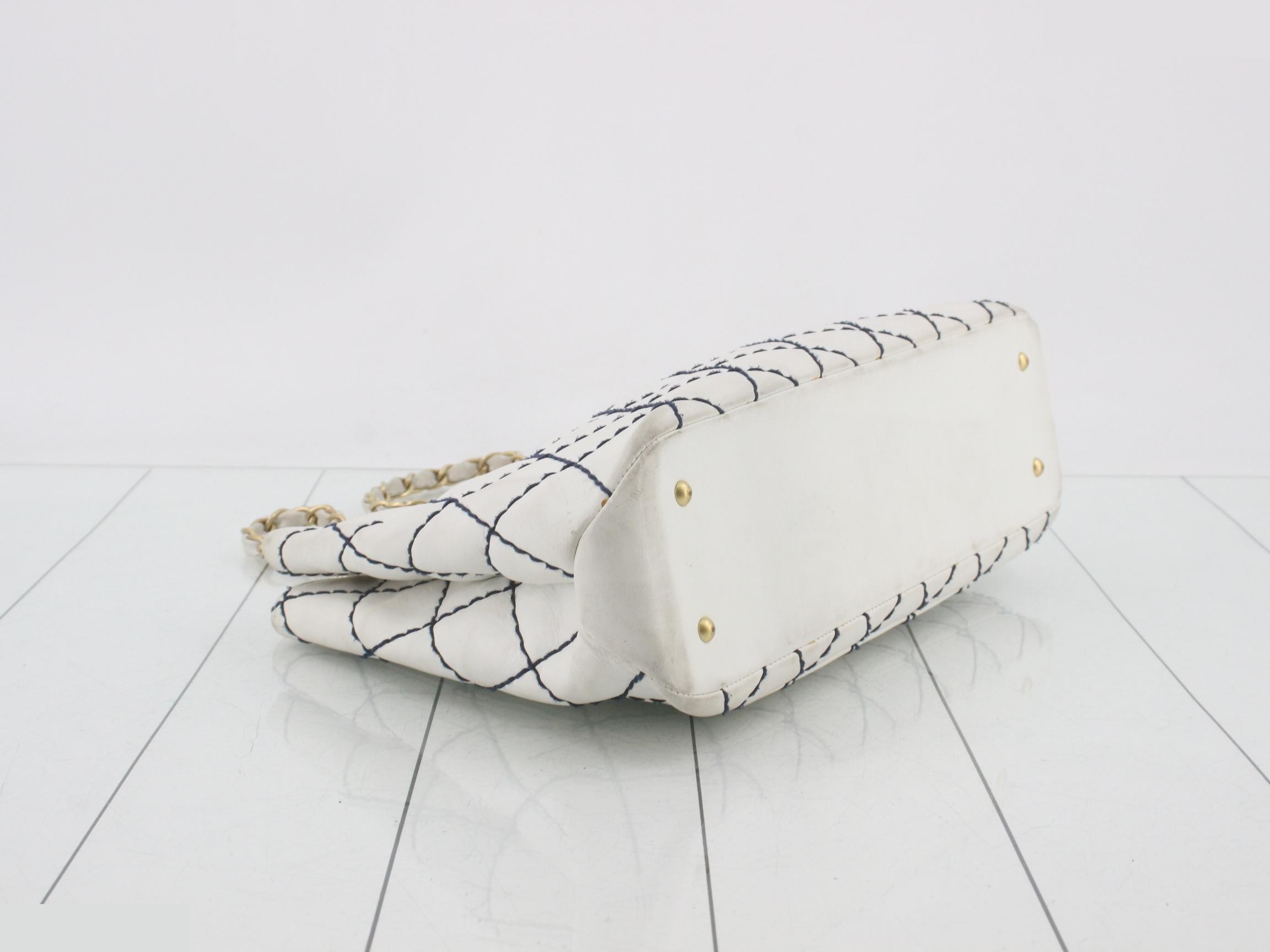 Lambskin Wild Stitch Tote Bag — view 5