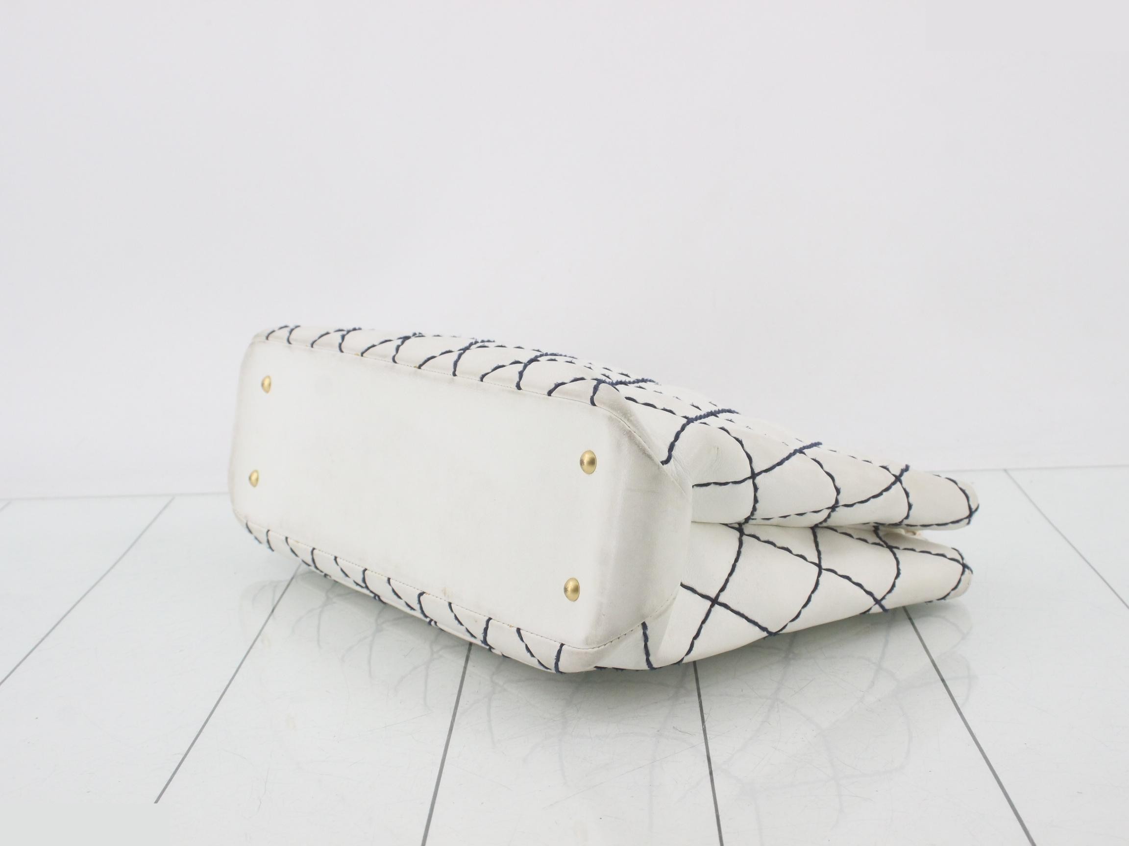 Lambskin Wild Stitch Tote Bag — view 6