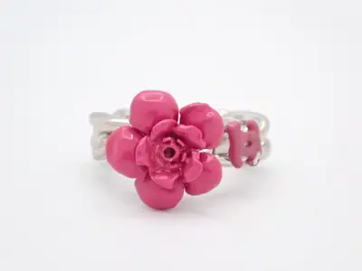 Coco Mark Camellia Ring, approximately size 13, 04P