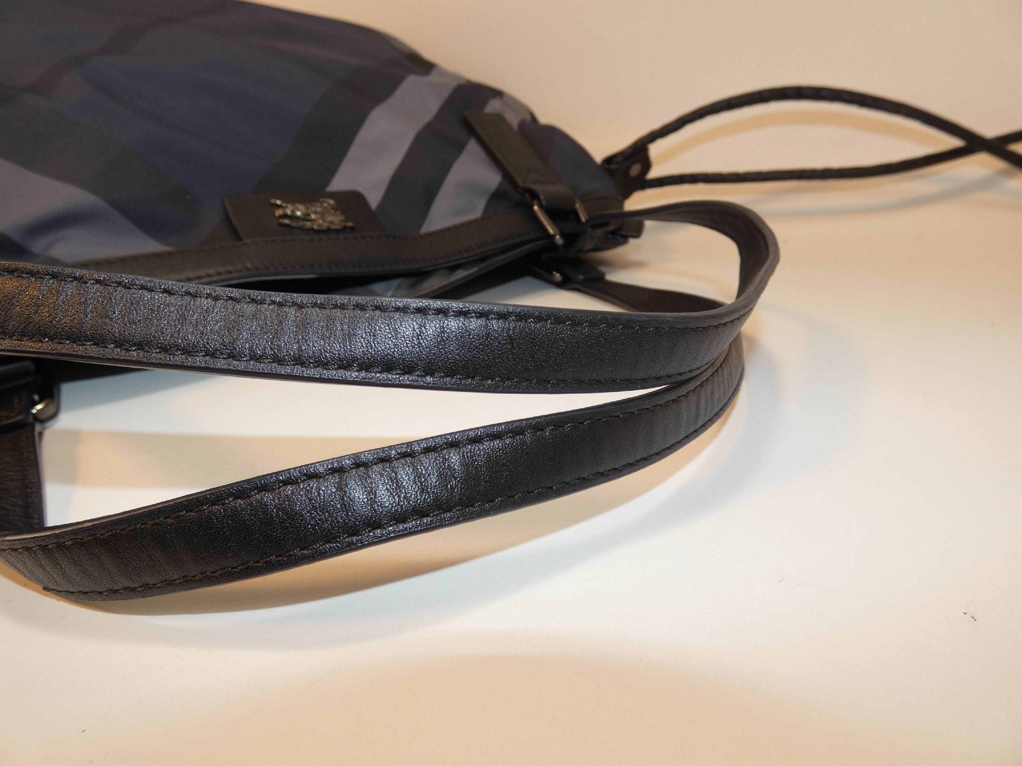 Nova Check Nylon Drawstring Tote Bag — view 4