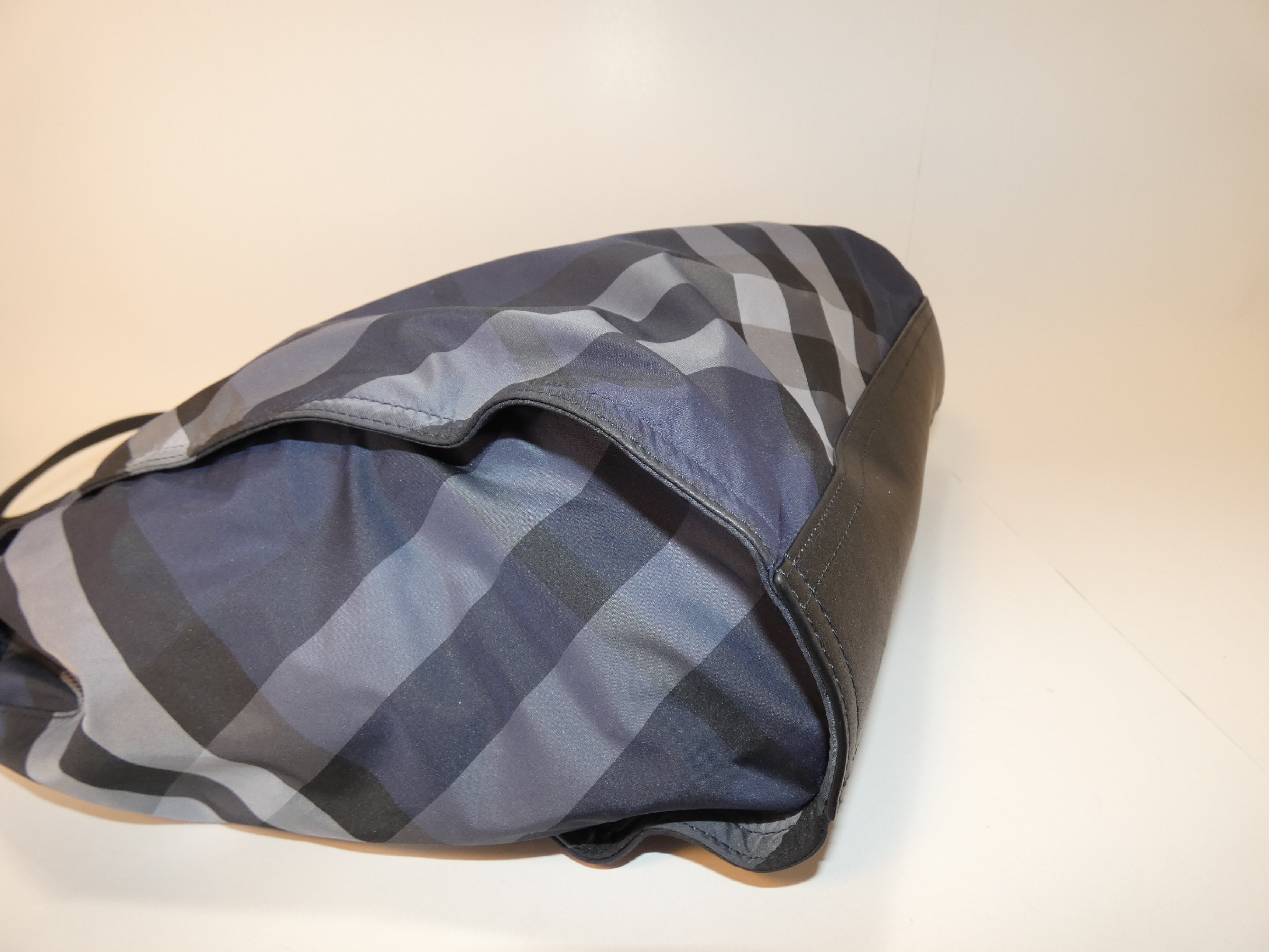 Nova Check Nylon Drawstring Tote Bag — view 6