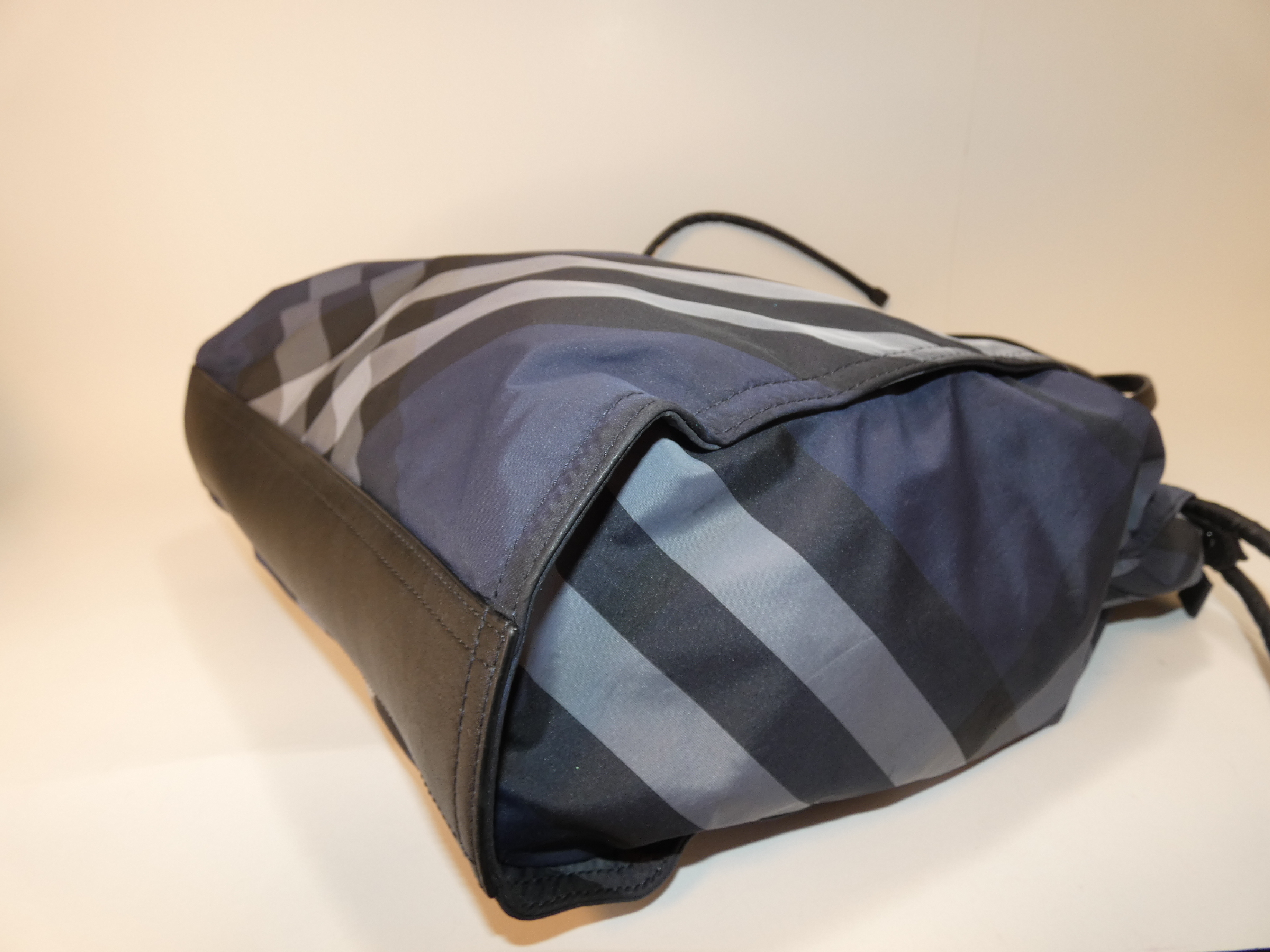 Nova Check Nylon Drawstring Tote Bag — view 7