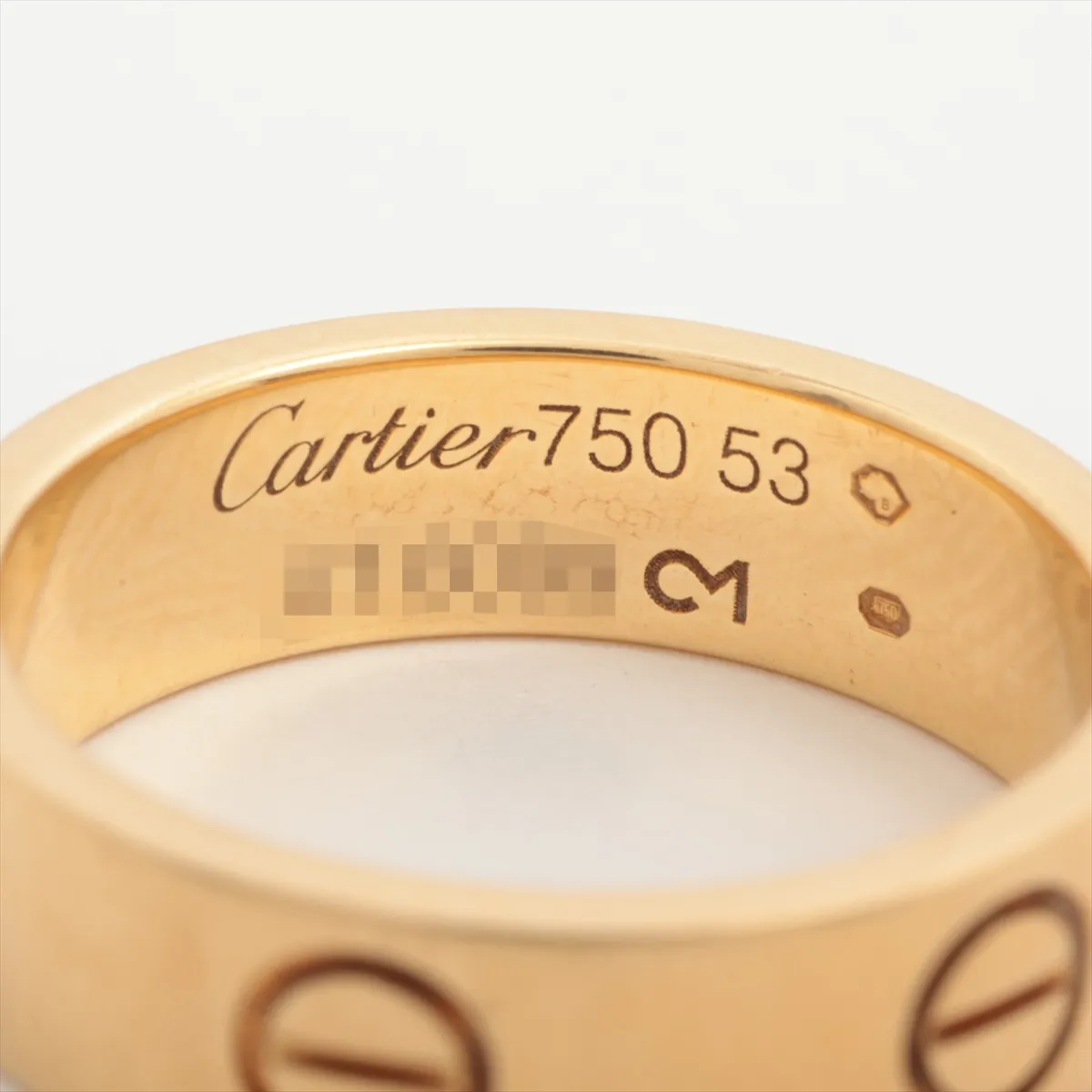 Love Ring 750(YG) 6.8g 53 AT6099 — view 3