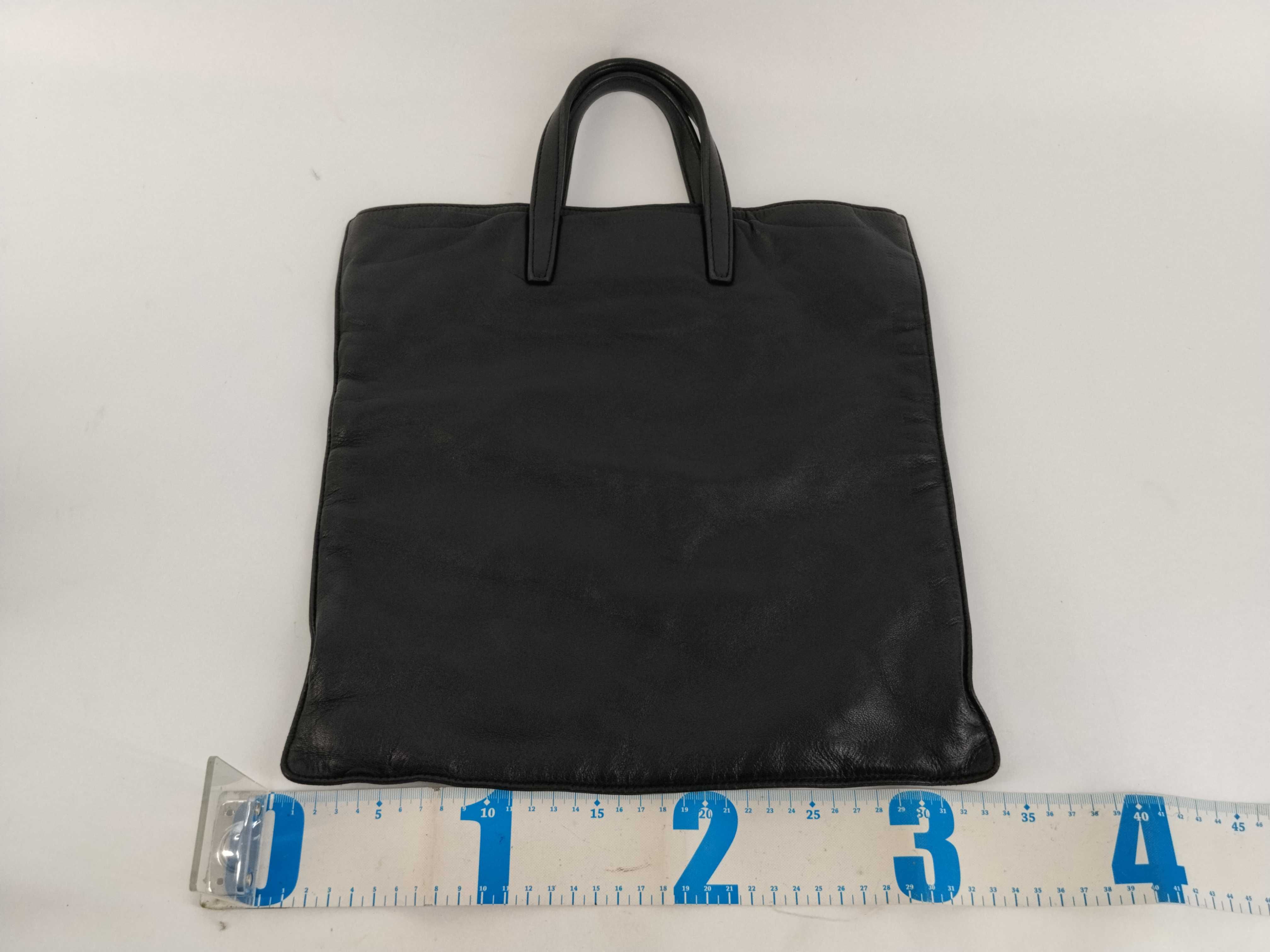 All-Leather Tote Bag (Black) — view 2
