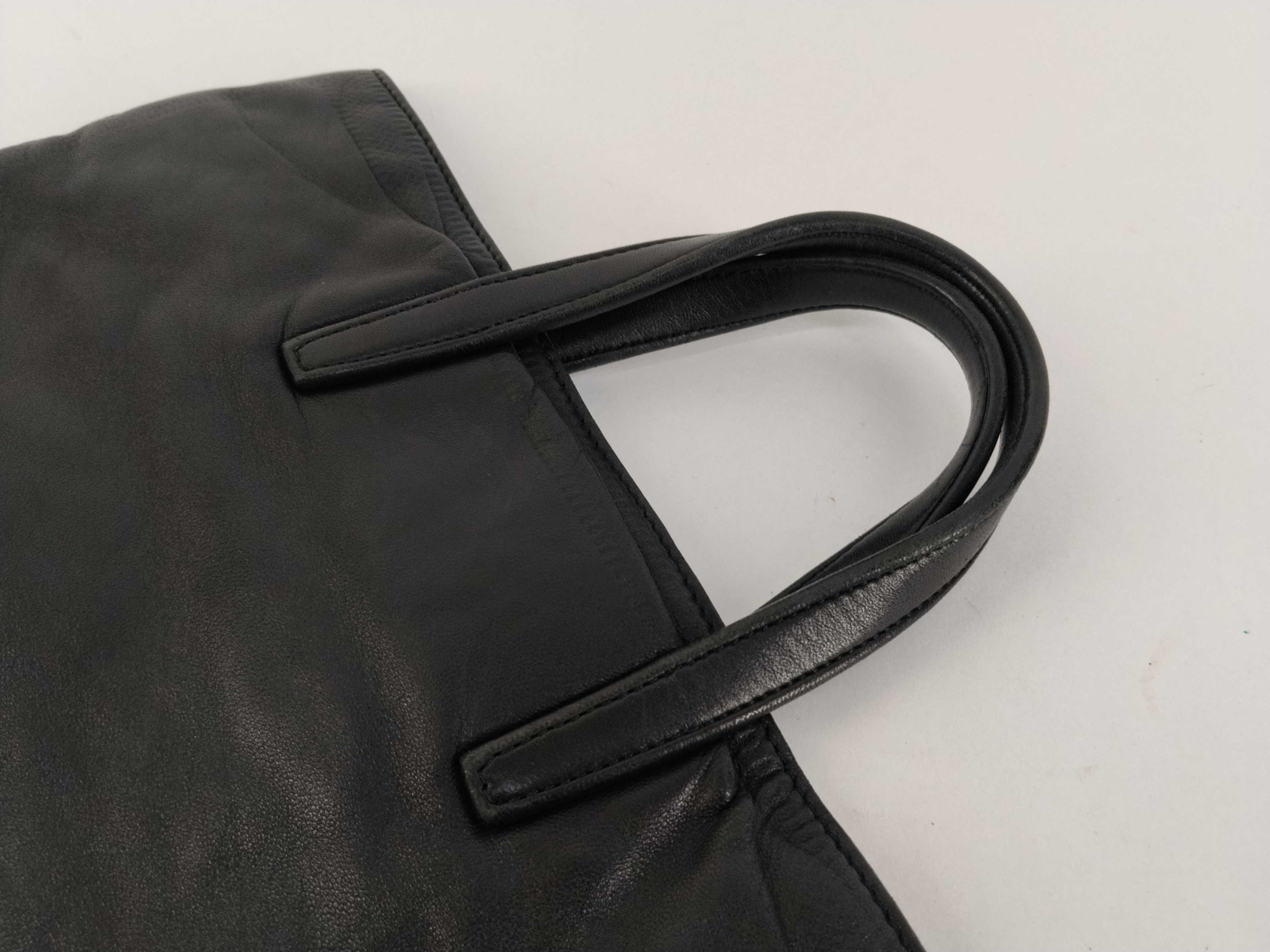 All-Leather Tote Bag (Black) — view 3