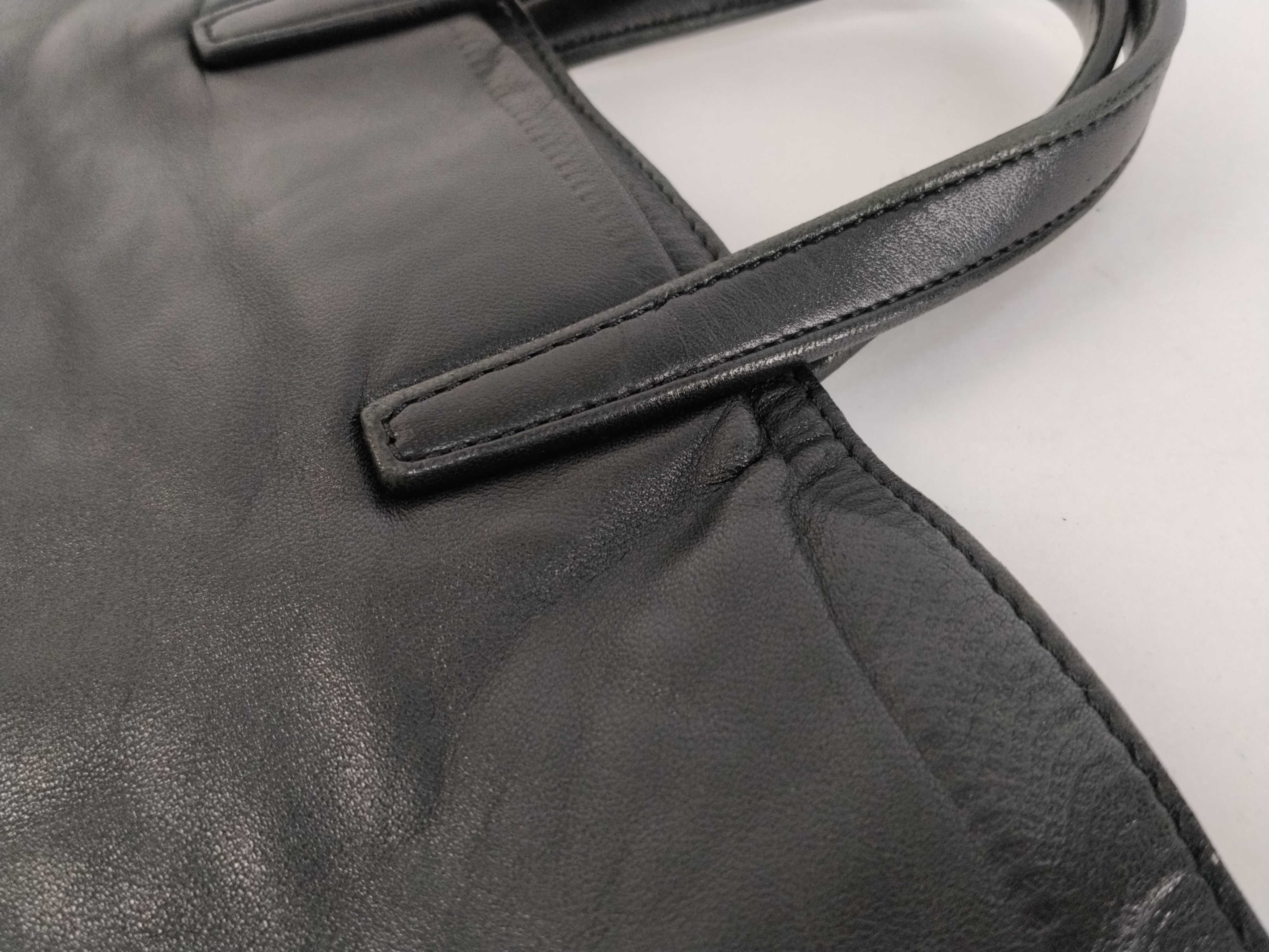 All-Leather Tote Bag (Black) — view 5