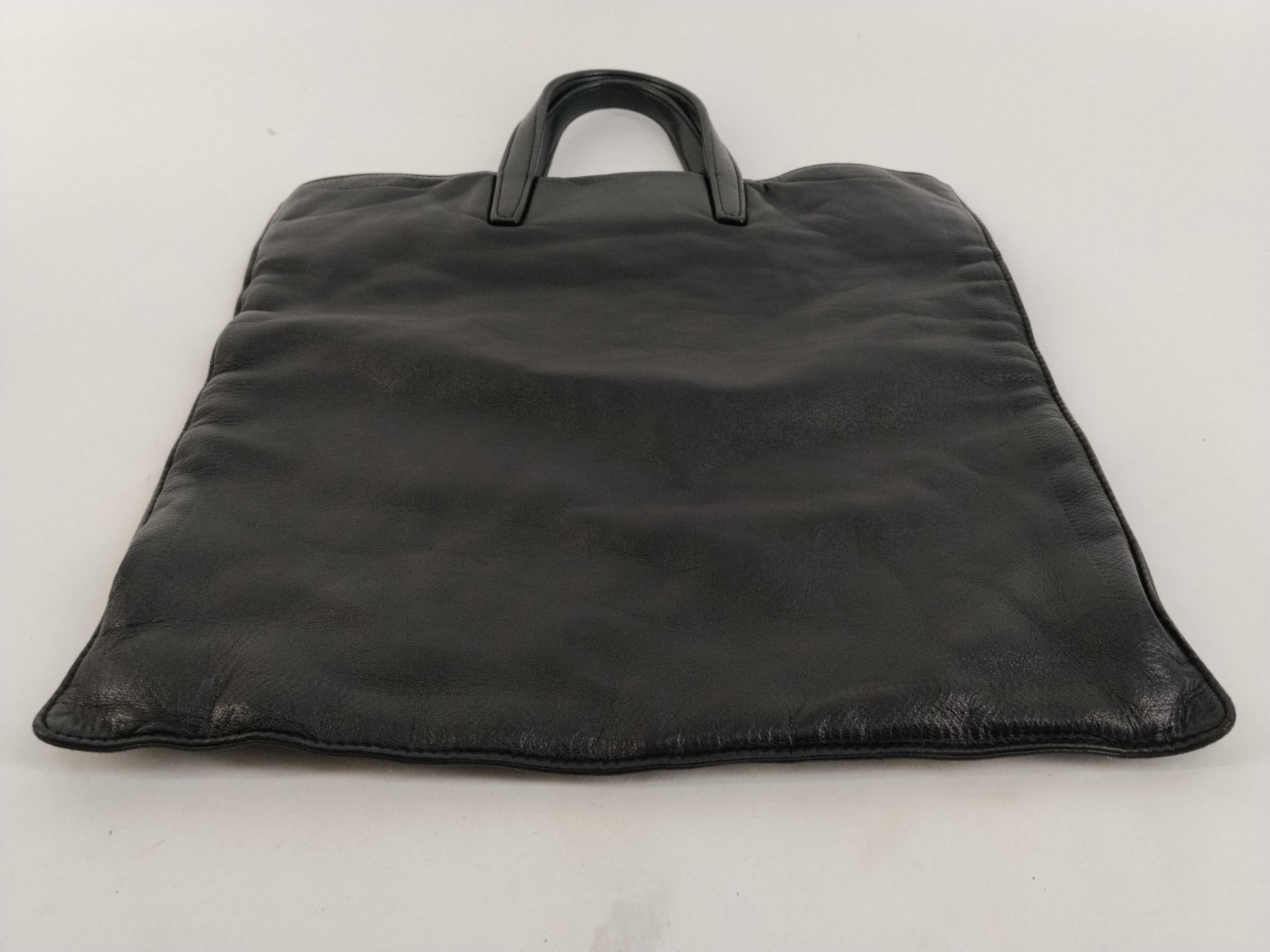 All-Leather Tote Bag (Black) — view 7