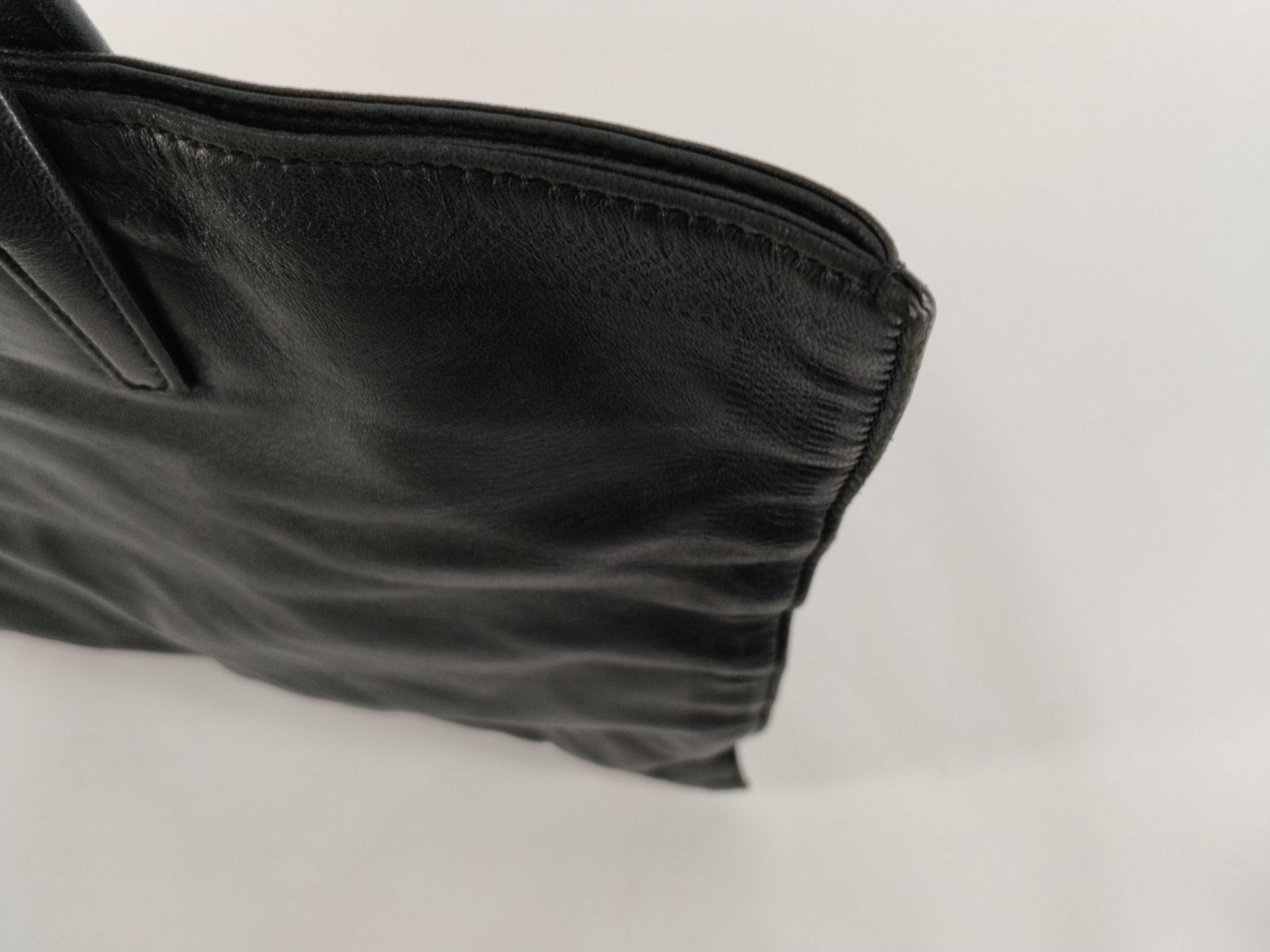 All-Leather Tote Bag (Black) — view 8