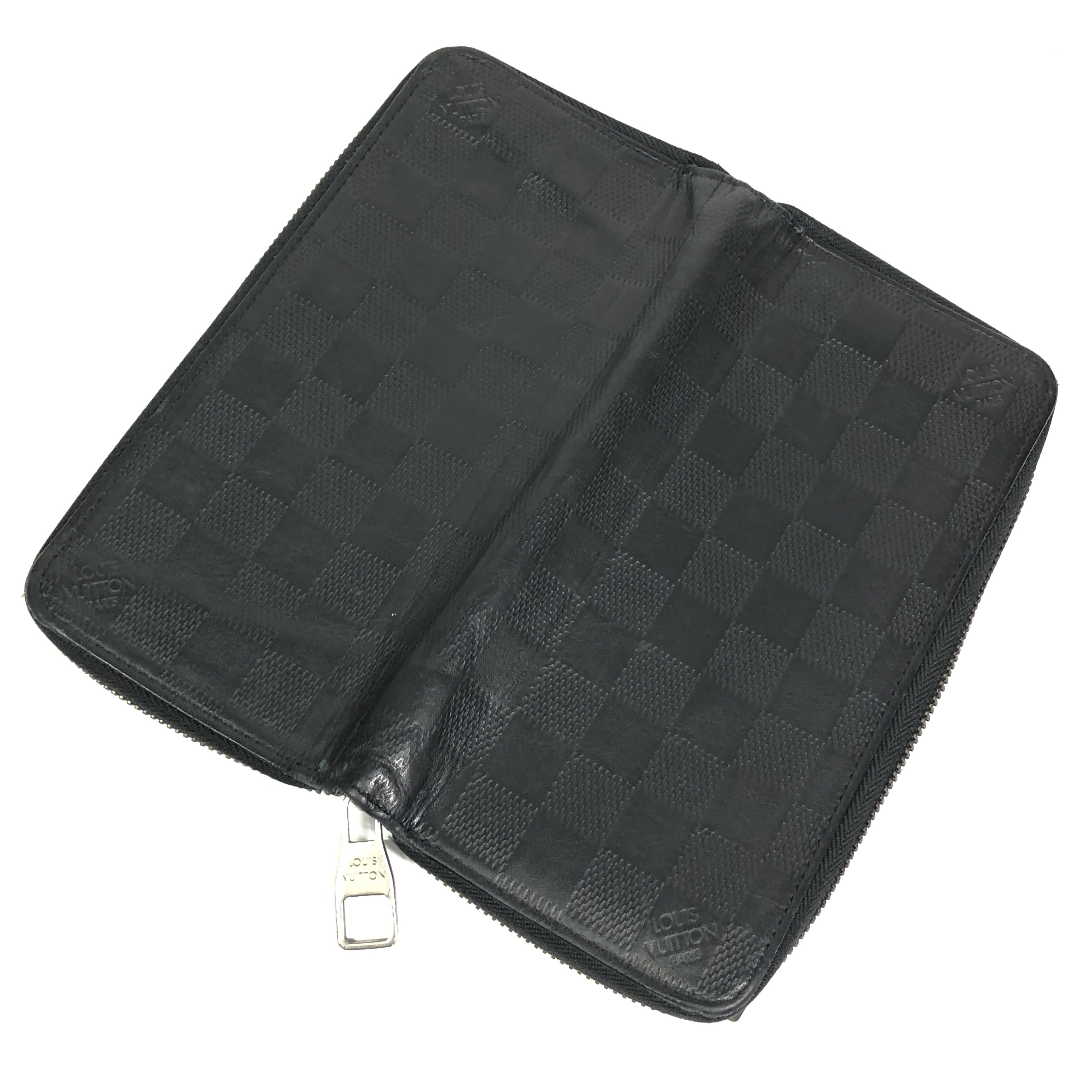 Damier Infini Zippy Wallet Vertical Long Wallet N63548 Organizer Round Zipper Onyx CA1199 Coin Purse — view 4