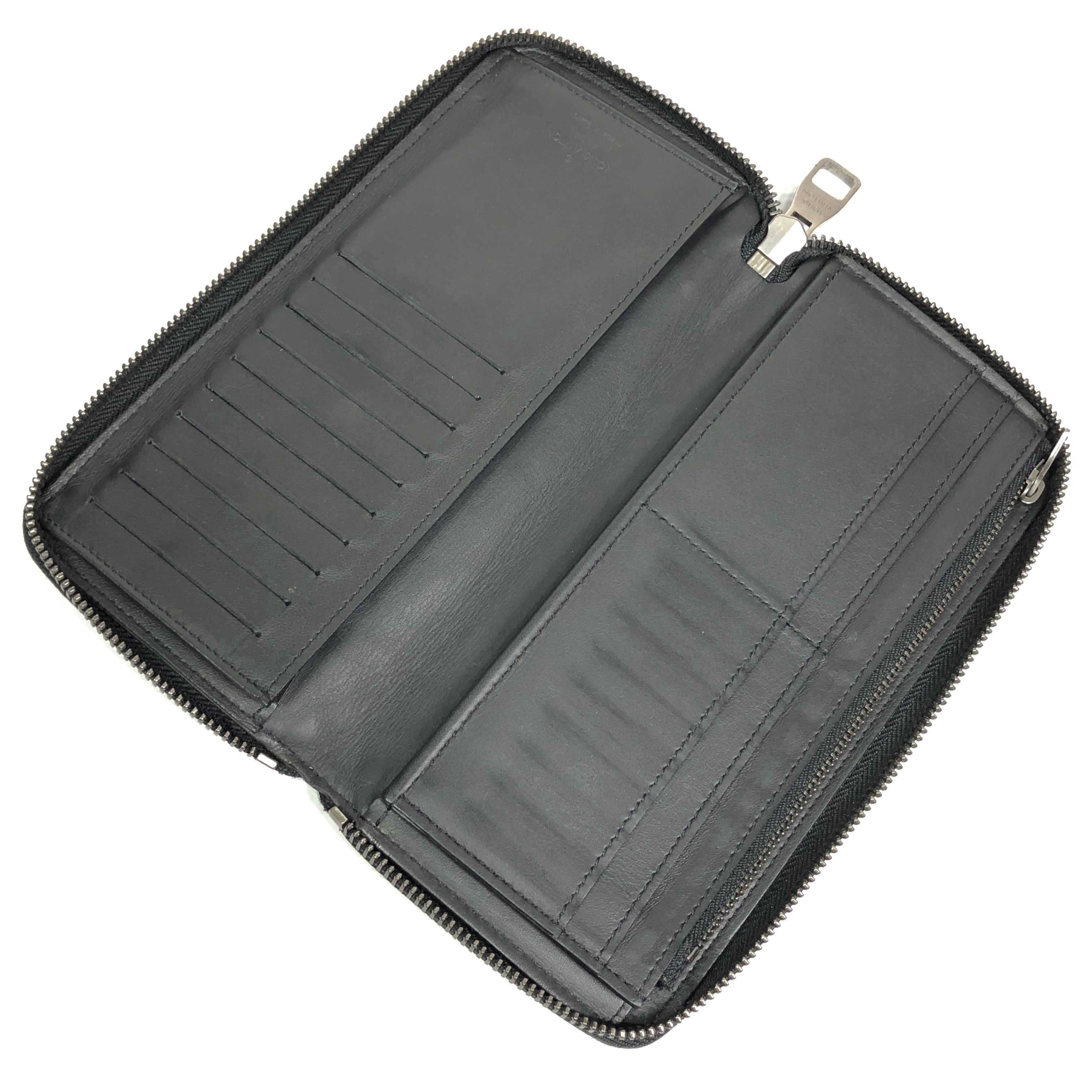 Damier Infini Zippy Wallet Vertical Long Wallet N63548 Organizer Round Zipper Onyx CA1199 Coin Purse — view 5