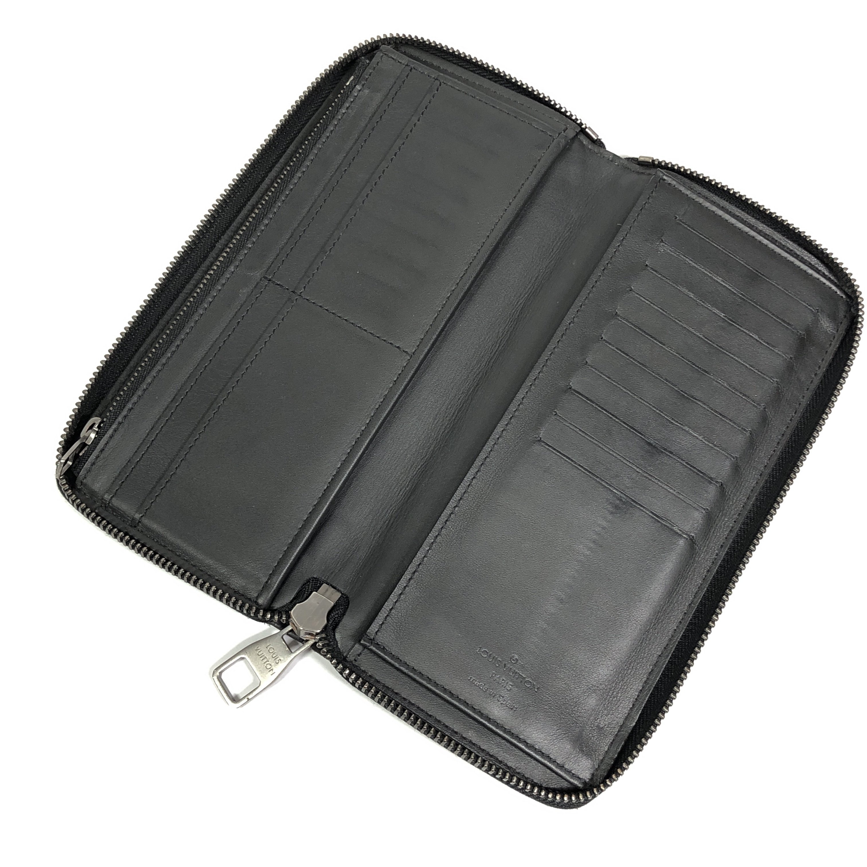 Damier Infini Zippy Wallet Vertical Long Wallet N63548 Organizer Round Zipper Onyx CA1199 Coin Purse — view 6